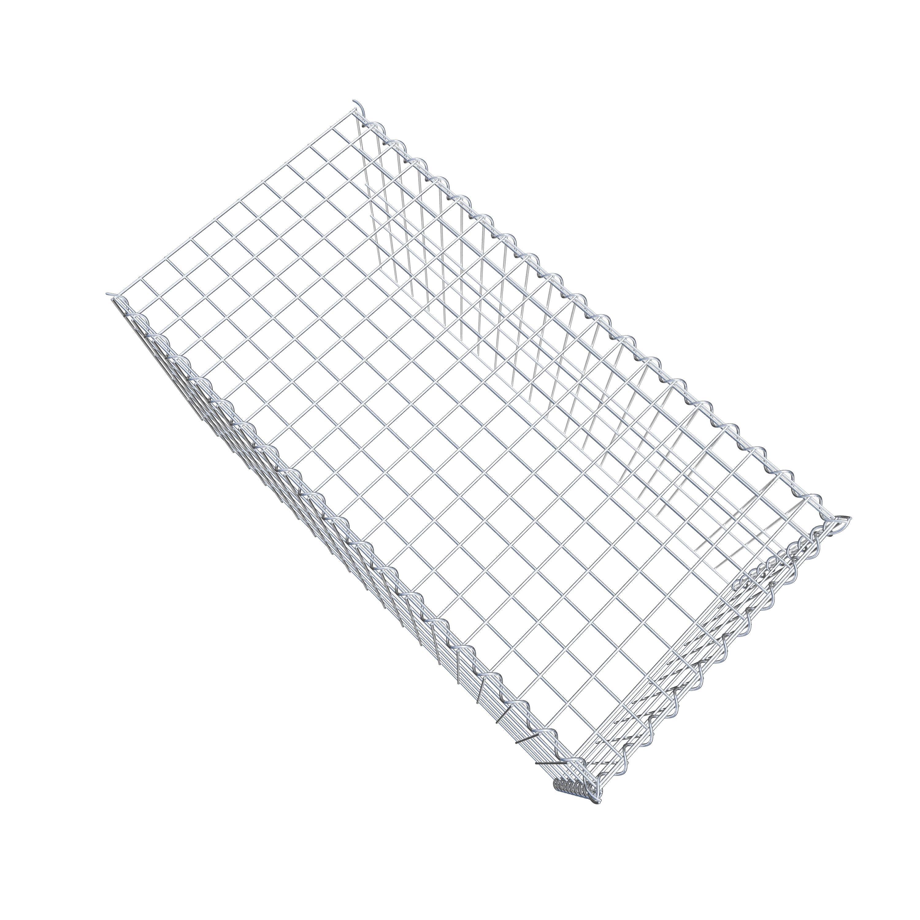 Opvokset gabion type 4 100 cm x 50 cm x 50 cm (L x H x D), maskestørrelse 5 cm x 10 cm, spiral