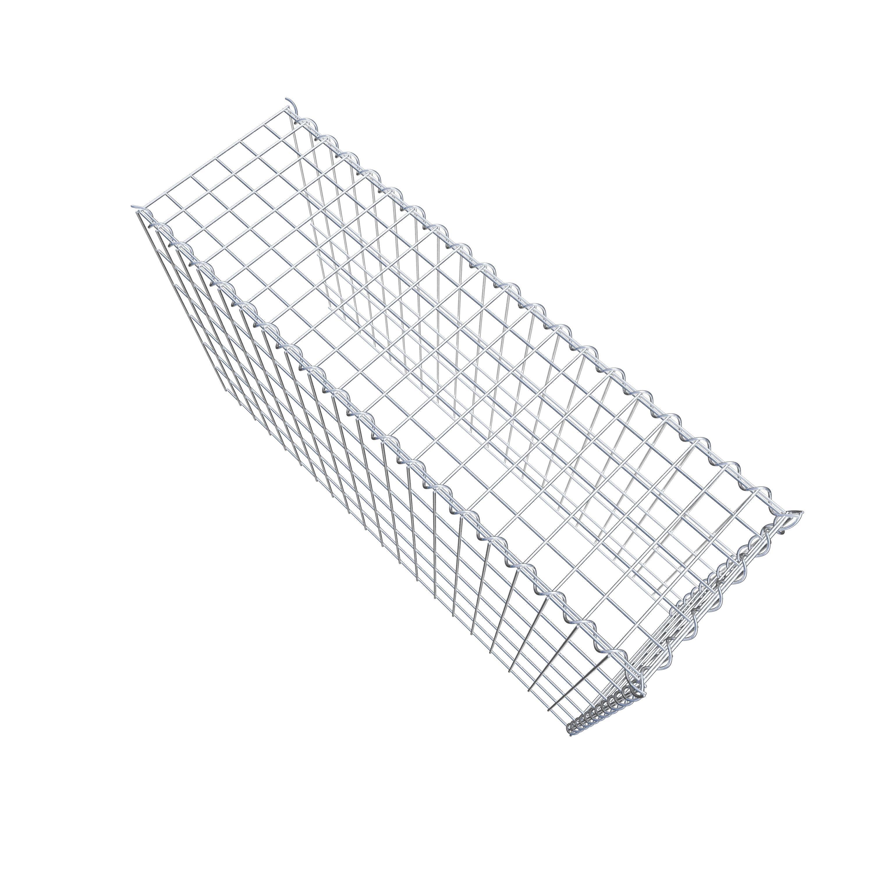 Opvokset gabion type 4 100 cm x 60 cm x 30 cm (L x H x D), maskestørrelse 5 cm x 10 cm, spiral