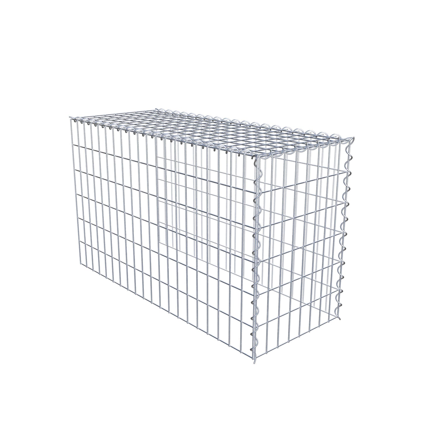 Gabion rapporté type 4 100 cm x 60 cm x 40 cm (L x H x P), mailles 5 cm x 10 cm, spirale