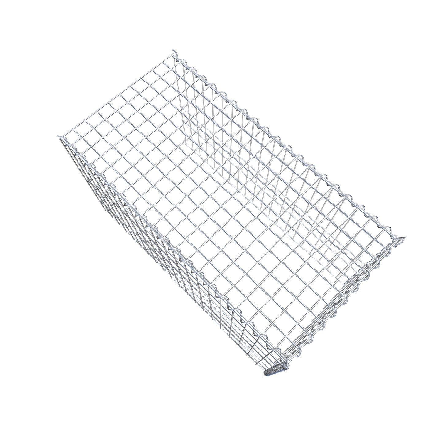 Gabion rapporté type 4 100 cm x 60 cm x 50 cm (L x H x P), mailles 5 cm x 10 cm, spirale