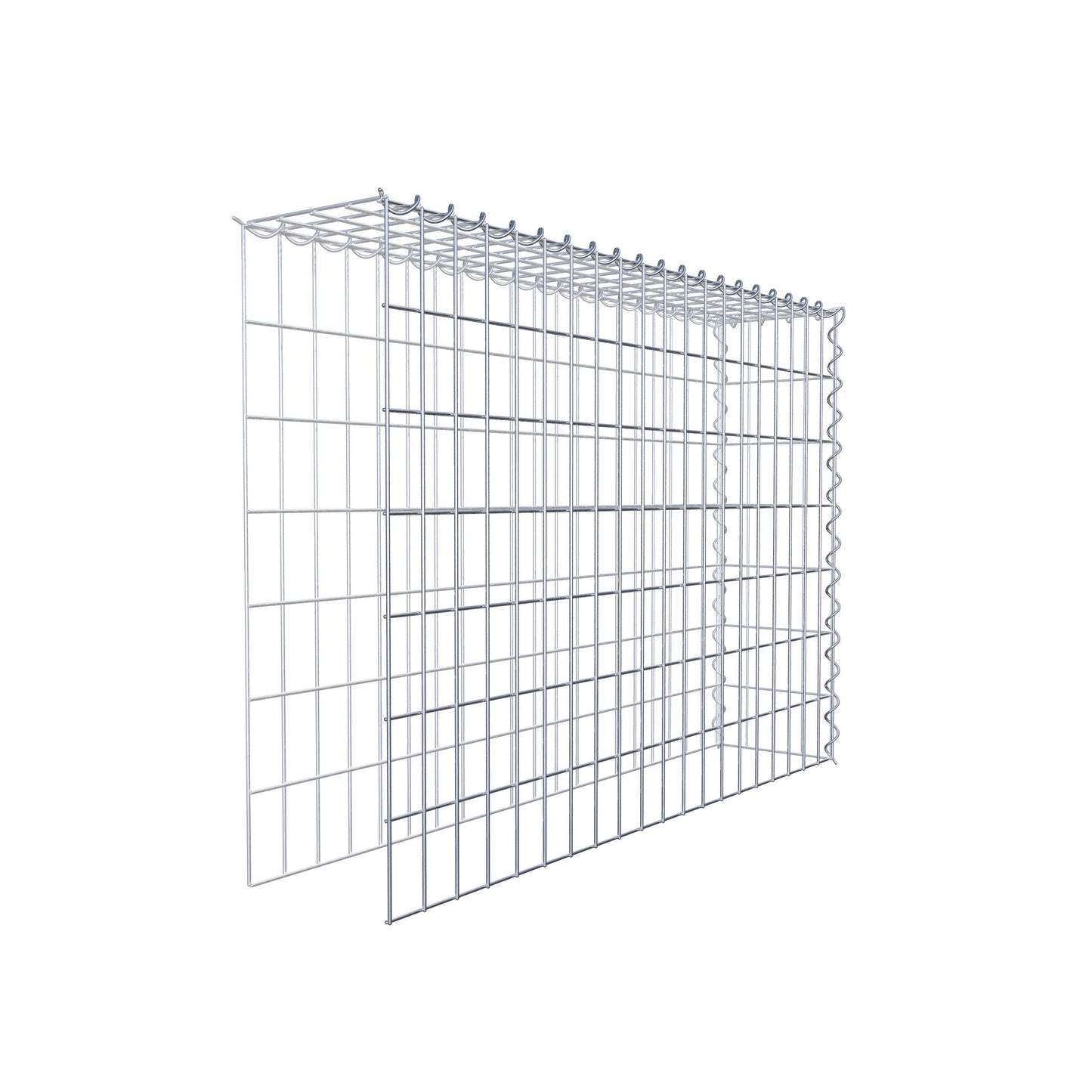 Gabion rapporté type 4 100 cm x 70 cm x 20 cm (L x H x P), mailles 5 cm x 10 cm, spirale