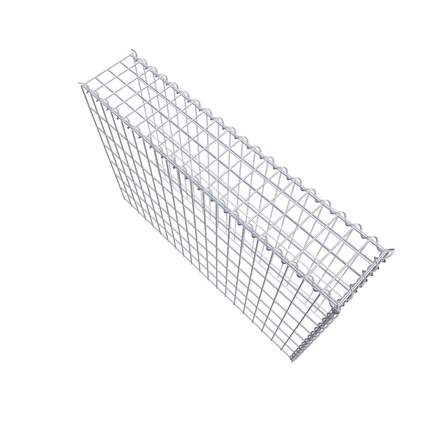 Gabion rapporté type 4 100 cm x 70 cm x 20 cm (L x H x P), mailles 5 cm x 10 cm, spirale