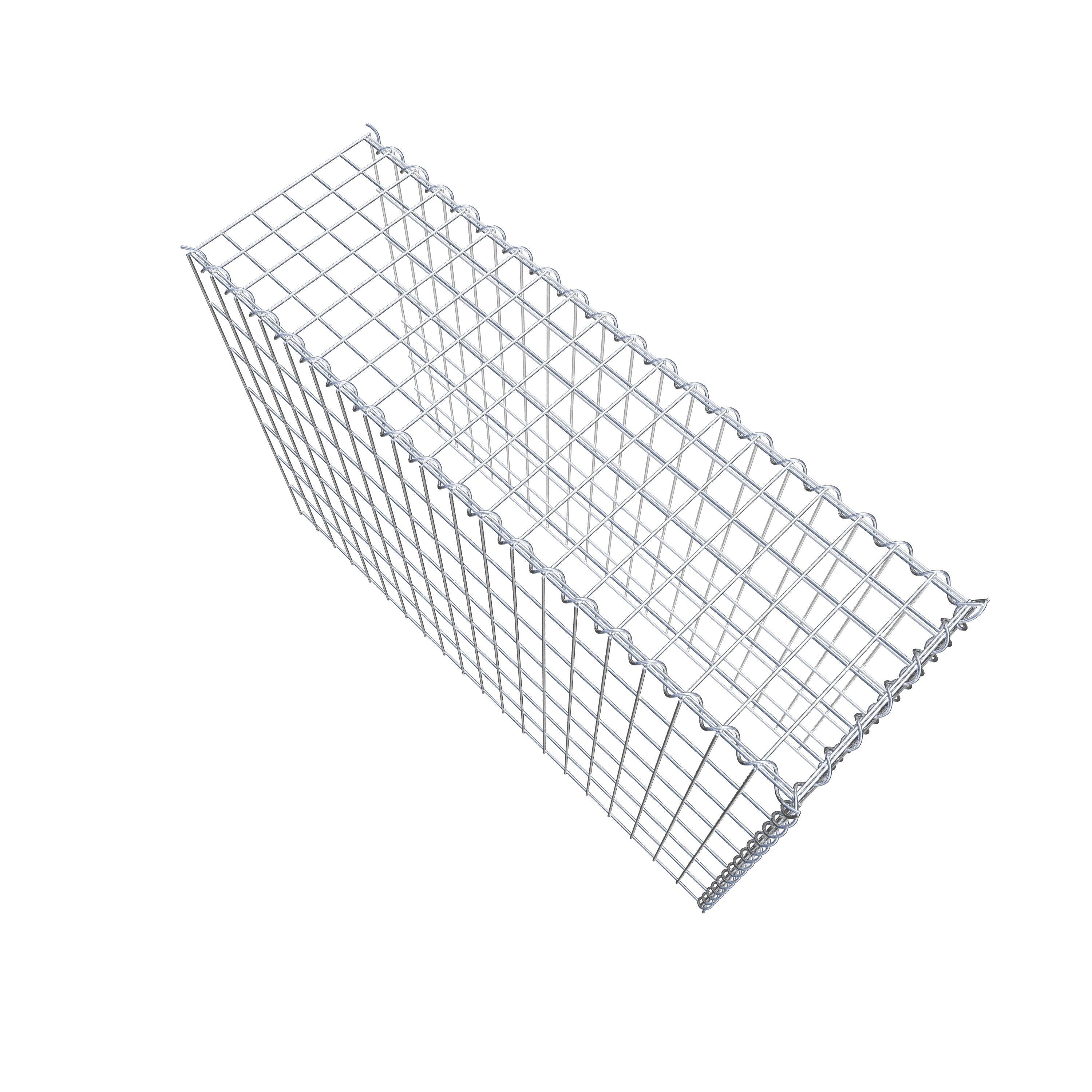 Opvokset gabion type 4 100 cm x 70 cm x 30 cm (L x H x D), maskestørrelse 5 cm x 10 cm, spiral