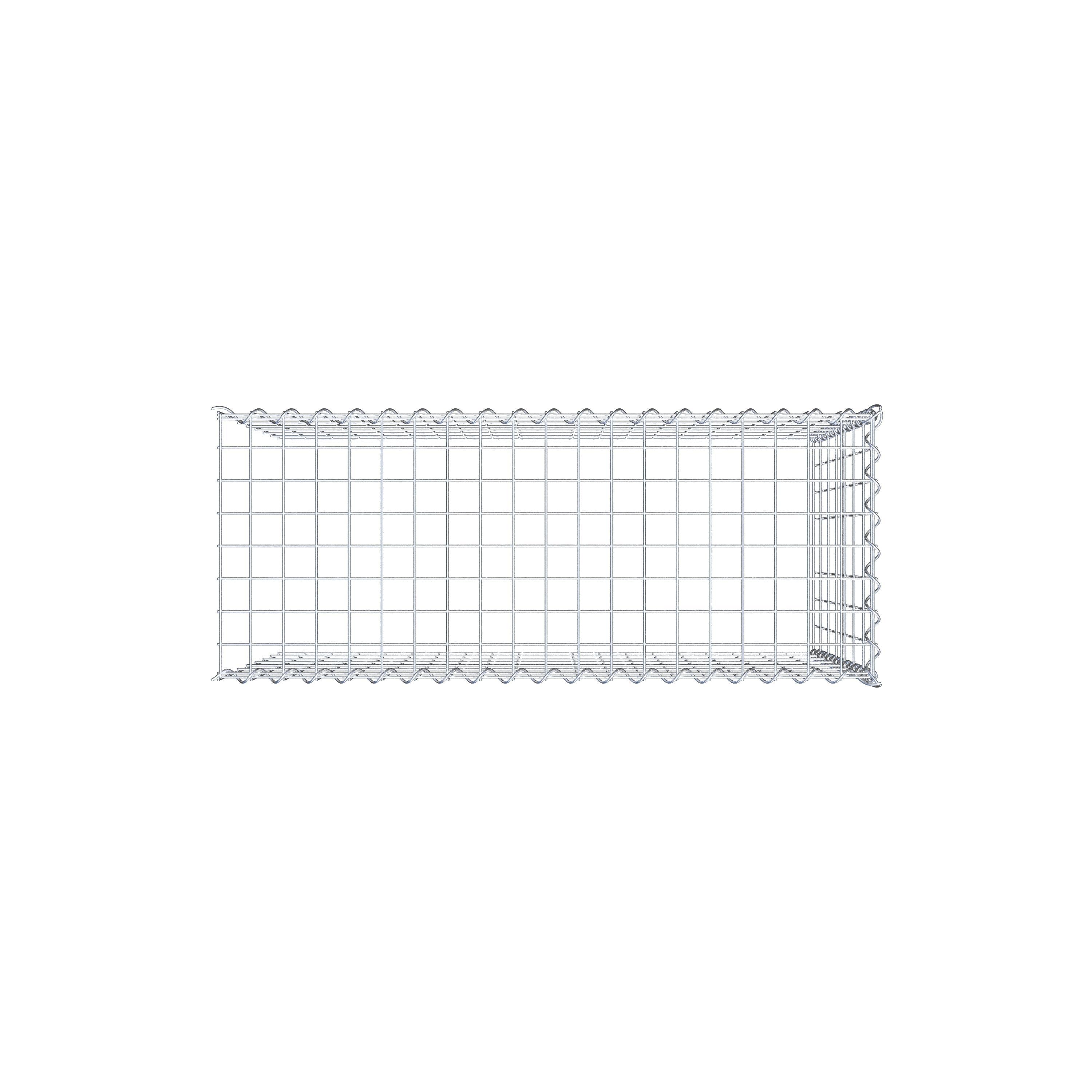 Grown-on gabion type 4 100 cm x 70 cm x 40 cm (L x H x D), mesh size 5 cm x 10 cm, spiral