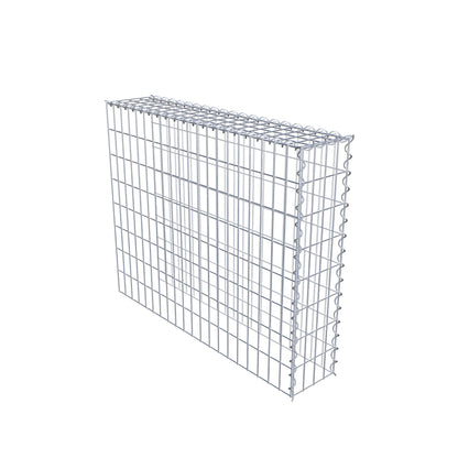 Gavión adulto tipo 4 100 cm x 80 cm x 20 cm (largo x alto x profundidad), tamaño de malla 5 cm x 10 cm, espiral