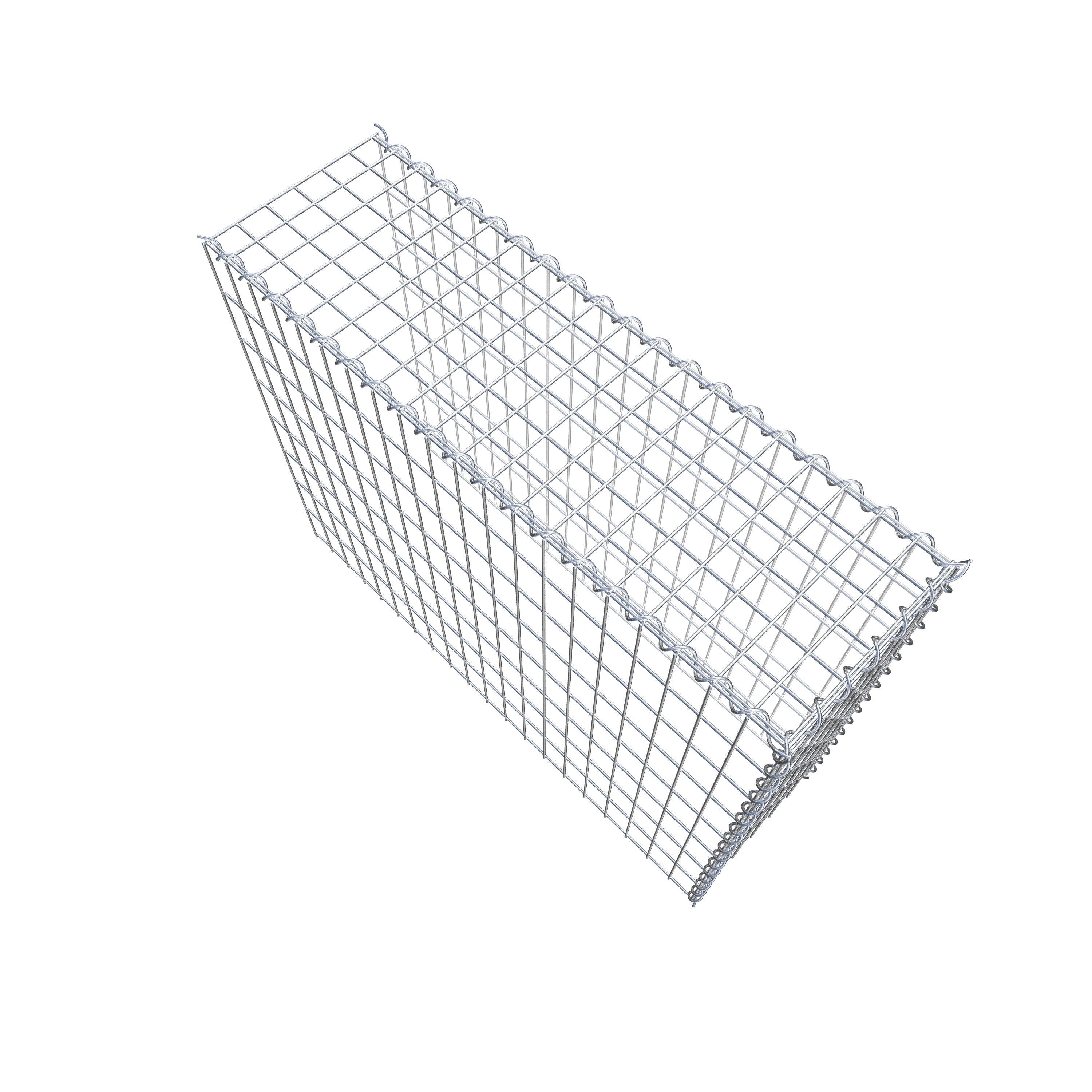 Grown-on gabion type 4 100 cm x 80 cm x 30 cm (L x H x D), mesh size 5 cm x 10 cm, spiral