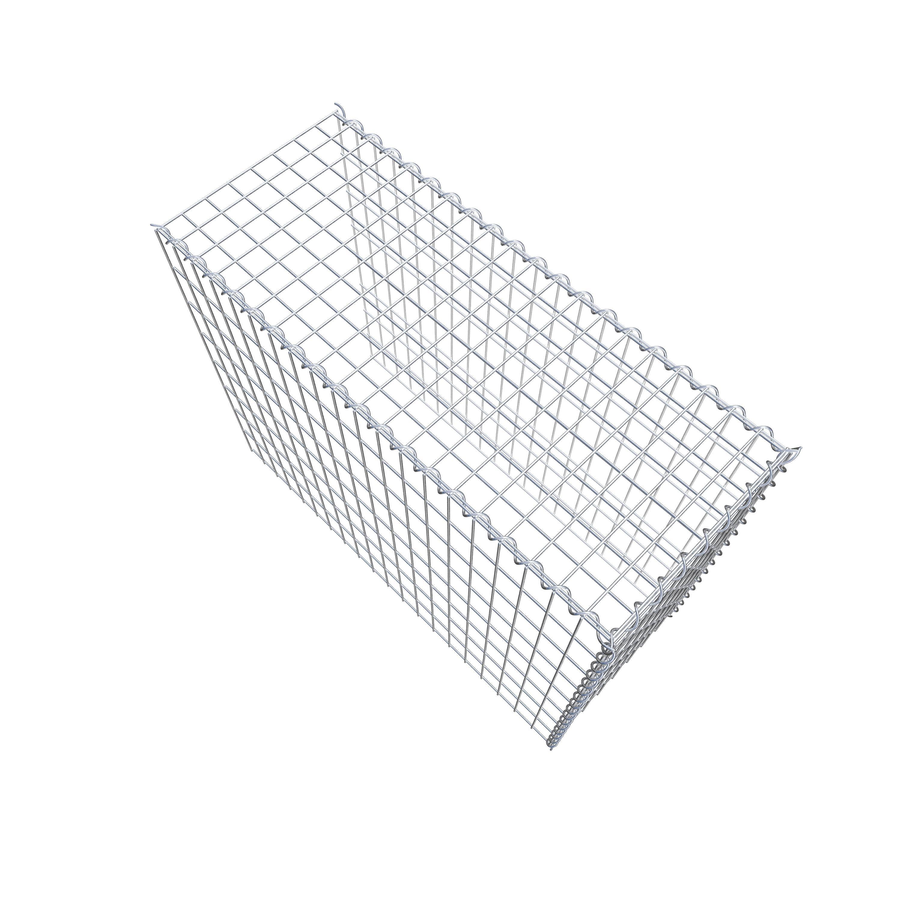 Grown-on gabion type 4 100 cm x 80 cm x 40 cm (L x H x D), mesh size 5 cm x 10 cm, spiral