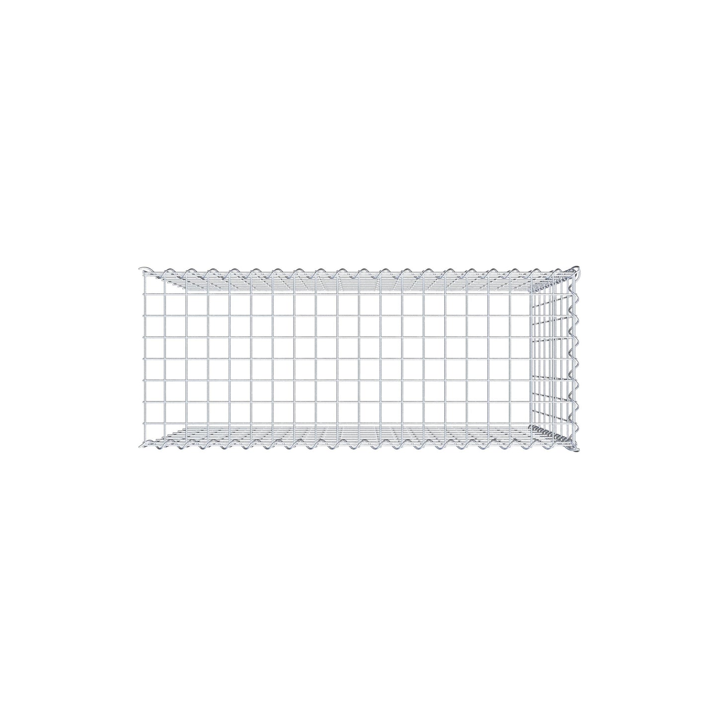 Extra gabion typ 4 100 cm x 80 cm x 40 cm (L x H x D), maskstorlek 5 cm x 10 cm, spiral
