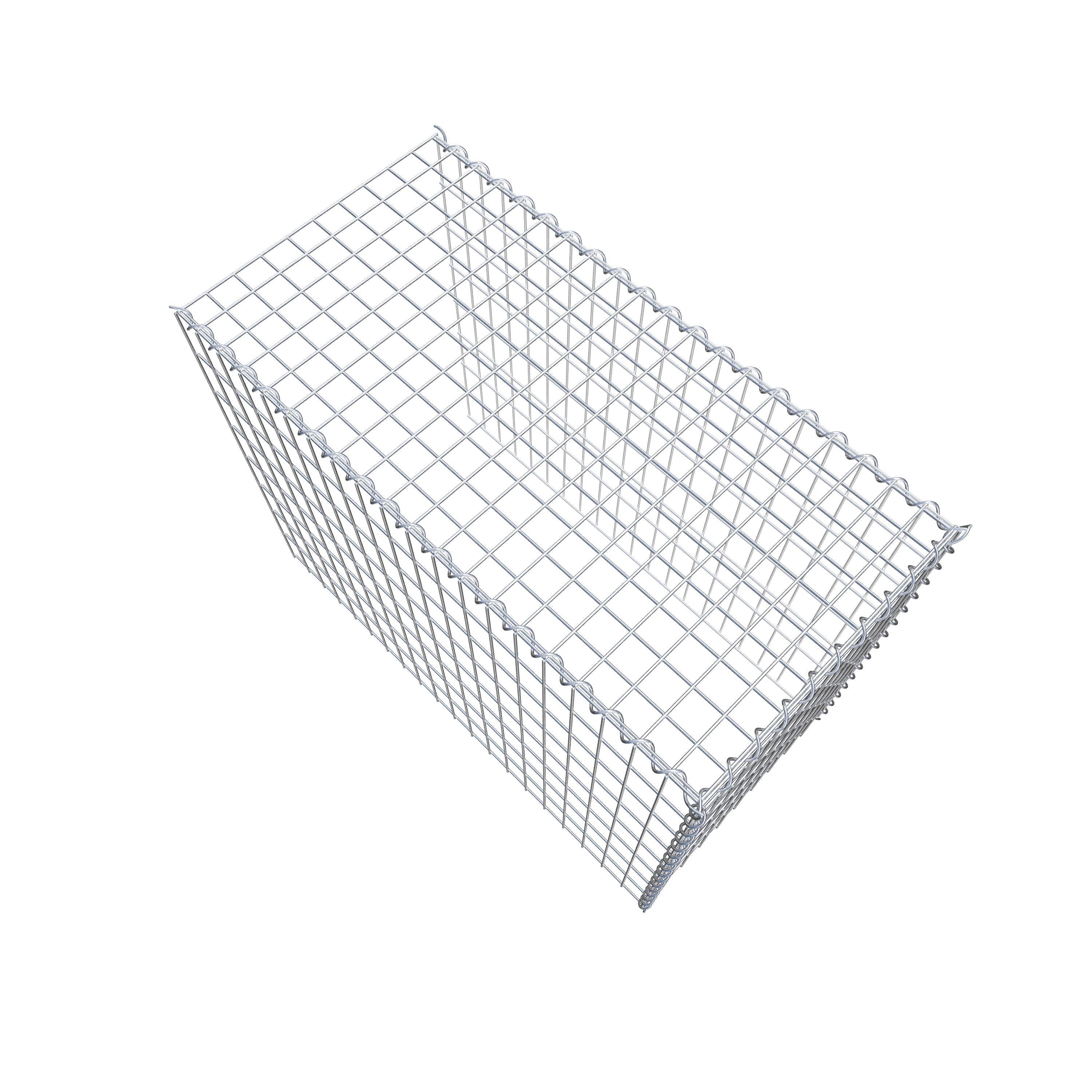 Grown-on gabion type 4 100 cm x 80 cm x 50 cm (L x H x D), mesh size 5 cm x 10 cm, spiral