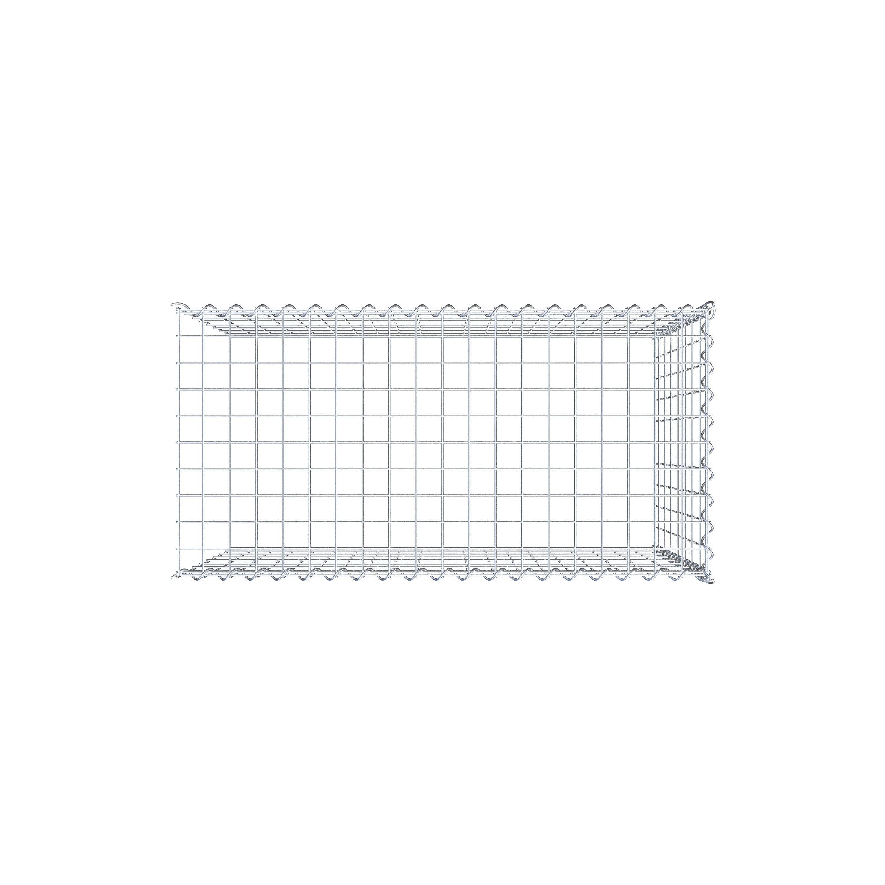 Grown-on gabion type 4 100 cm x 80 cm x 50 cm (L x H x D), mesh size 5 cm x 10 cm, spiral