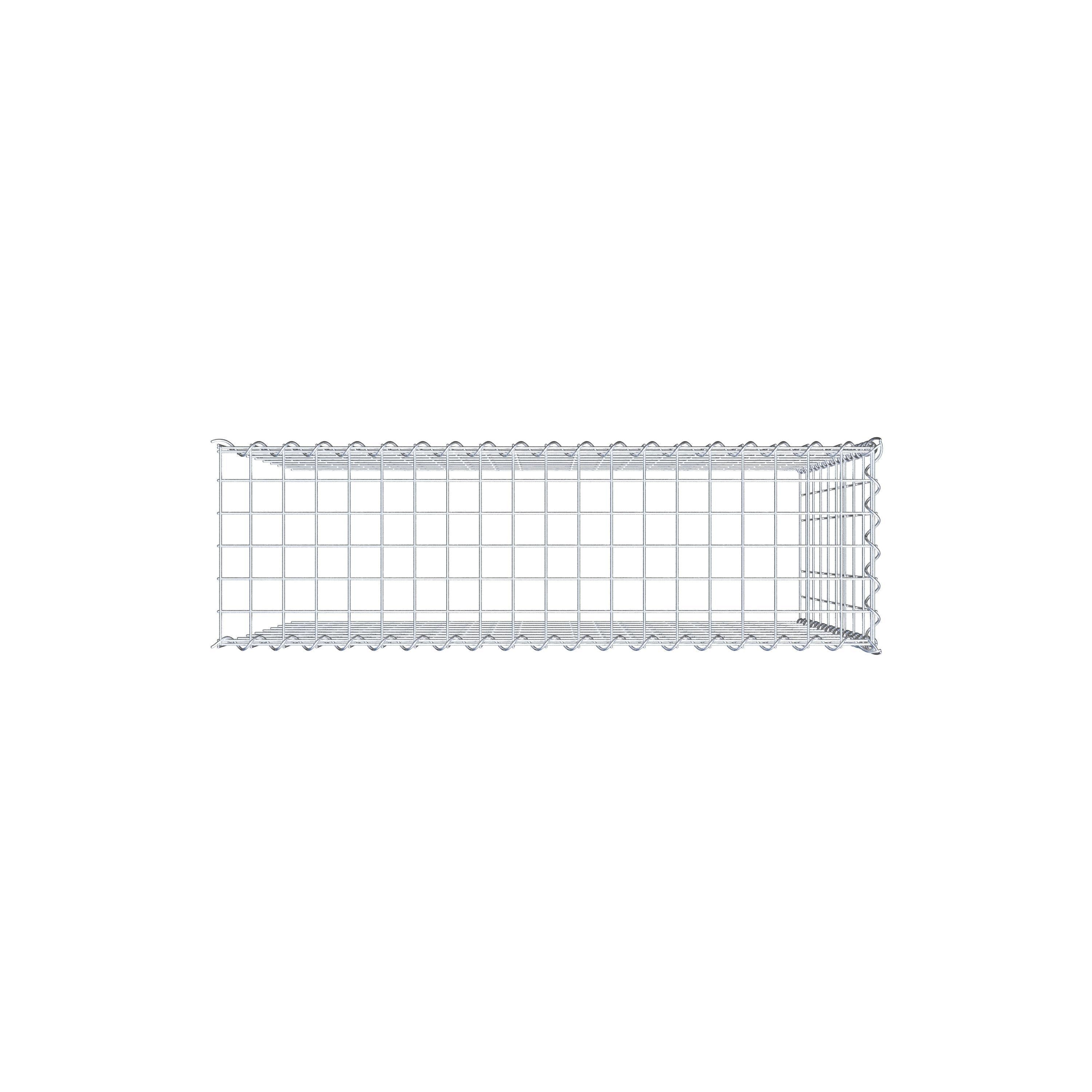 Opvokset gabion type 4 100 cm x 90 cm x 30 cm (L x H x D), maskestørrelse 5 cm x 10 cm, spiral