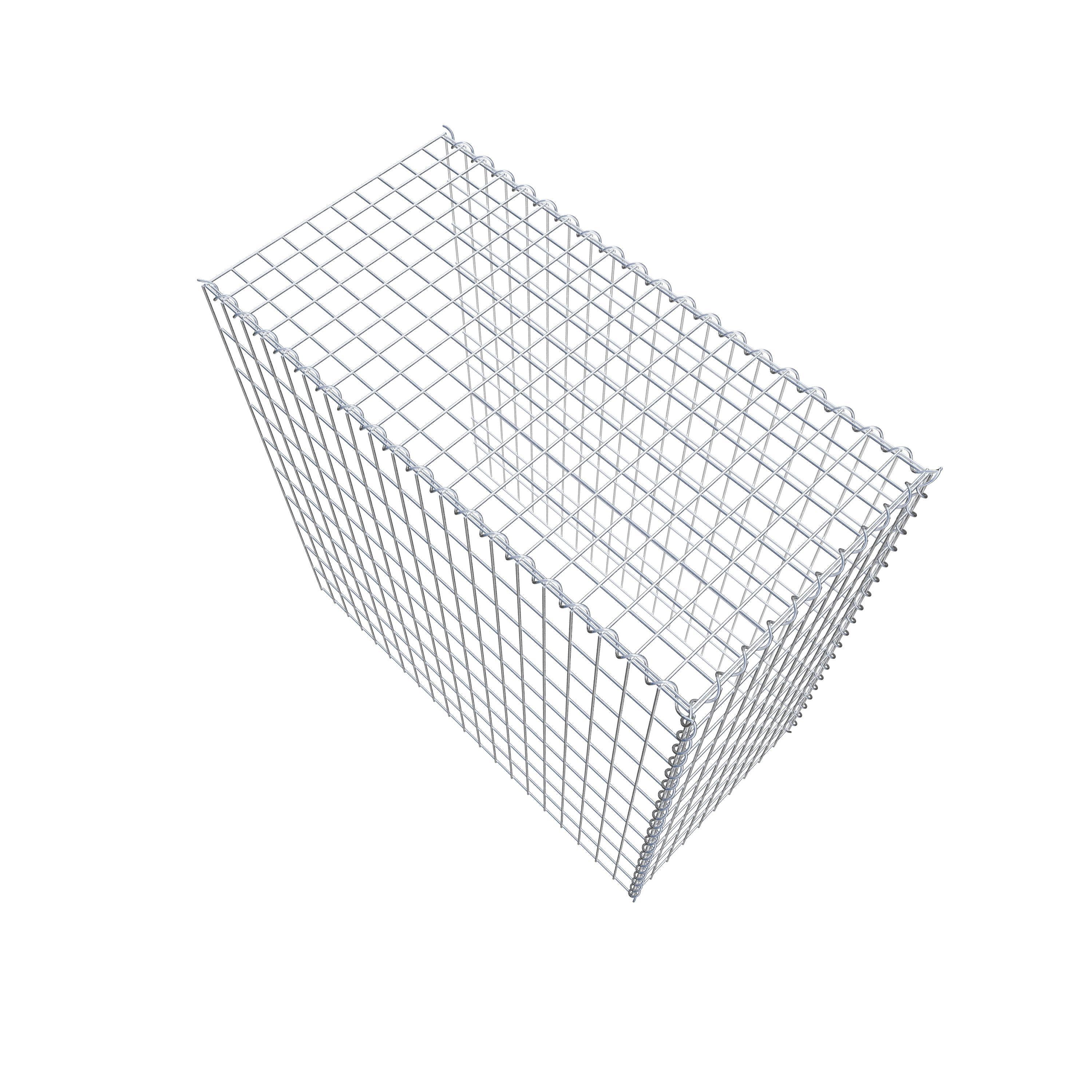 Opvokset gabion type 4 100 cm x 100 cm x 50 cm (L x H x D), maskestørrelse 5 cm x 10 cm, spiral