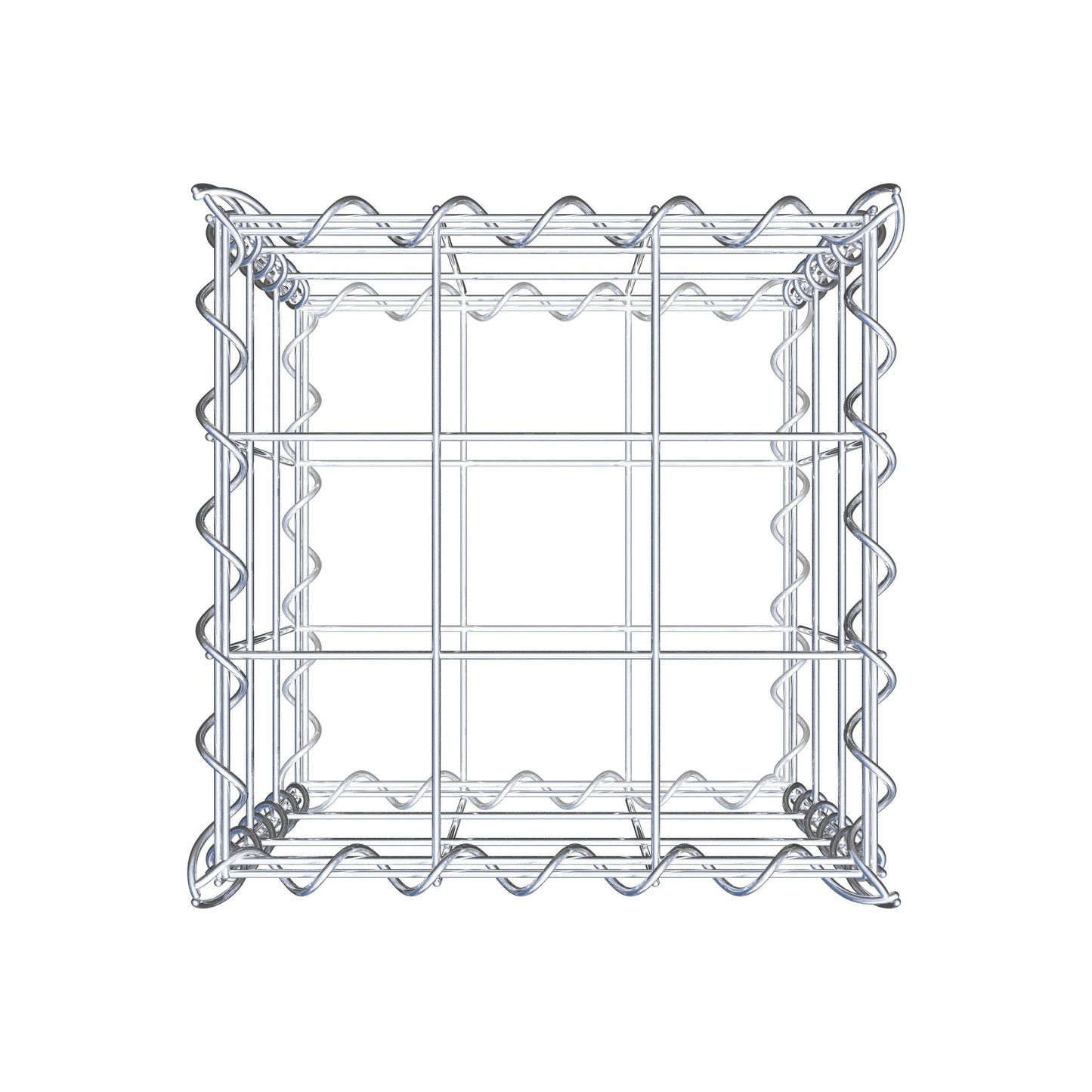 Gabion 30 cm x 30 cm x 30 cm (L x H x D), maskestørrelse 10 cm x 10 cm, spiral