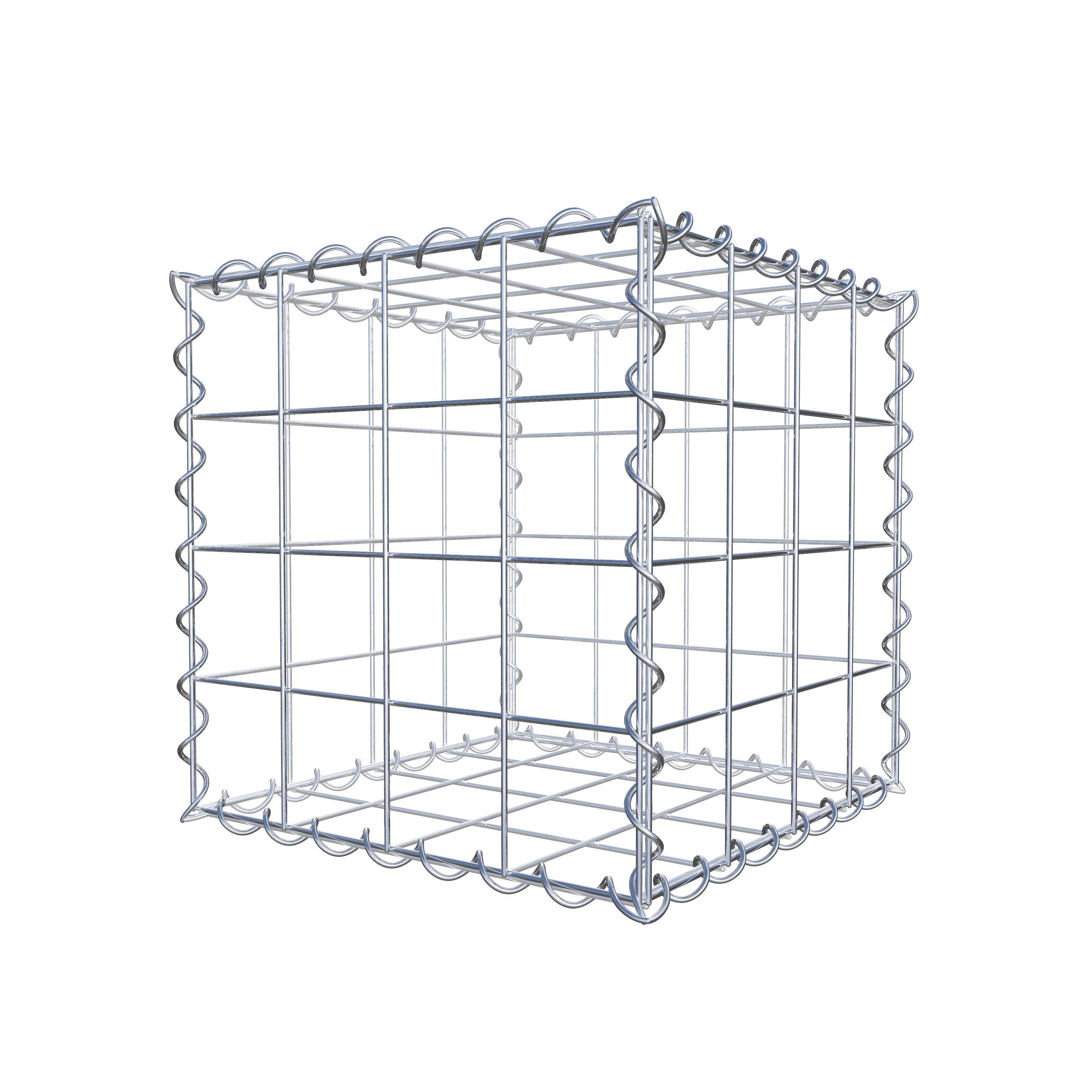 Gabion 40 cm x 40 cm x 40 cm (L x H x D), mesh size 10 cm x 10 cm, spiral