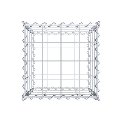 Schanskorf 40 cm x 40 cm x 40 cm (L x H x D), maaswijdte 10 cm x 10 cm, spiraal