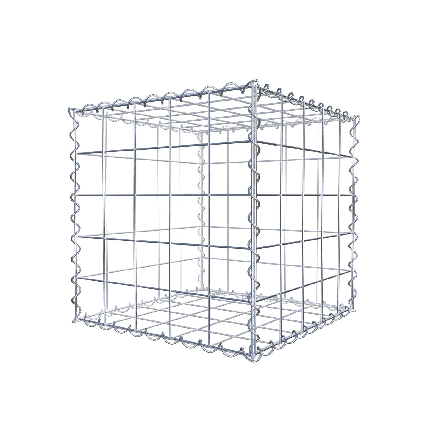 Gabion 50 cm x 50 cm x 50 cm (L x H x D), maskestørrelse 10 cm x 10 cm, spiral