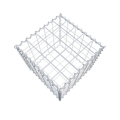 Gabion 50 cm x 50 cm x 50 cm (L x H x D), maskestørrelse 10 cm x 10 cm, spiral