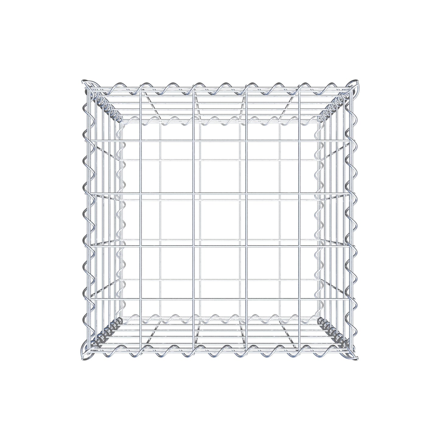 Gabion 50 cm x 50 cm x 50 cm (L x H x D), maskestørrelse 10 cm x 10 cm, spiral
