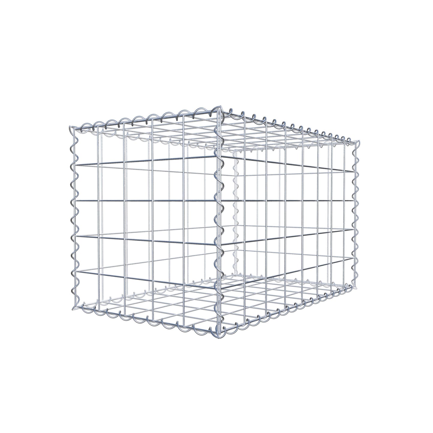 Gabion 80 cm x 50 cm x 50 cm (L x H x D), mesh size 10 cm x 10 cm, spiral
