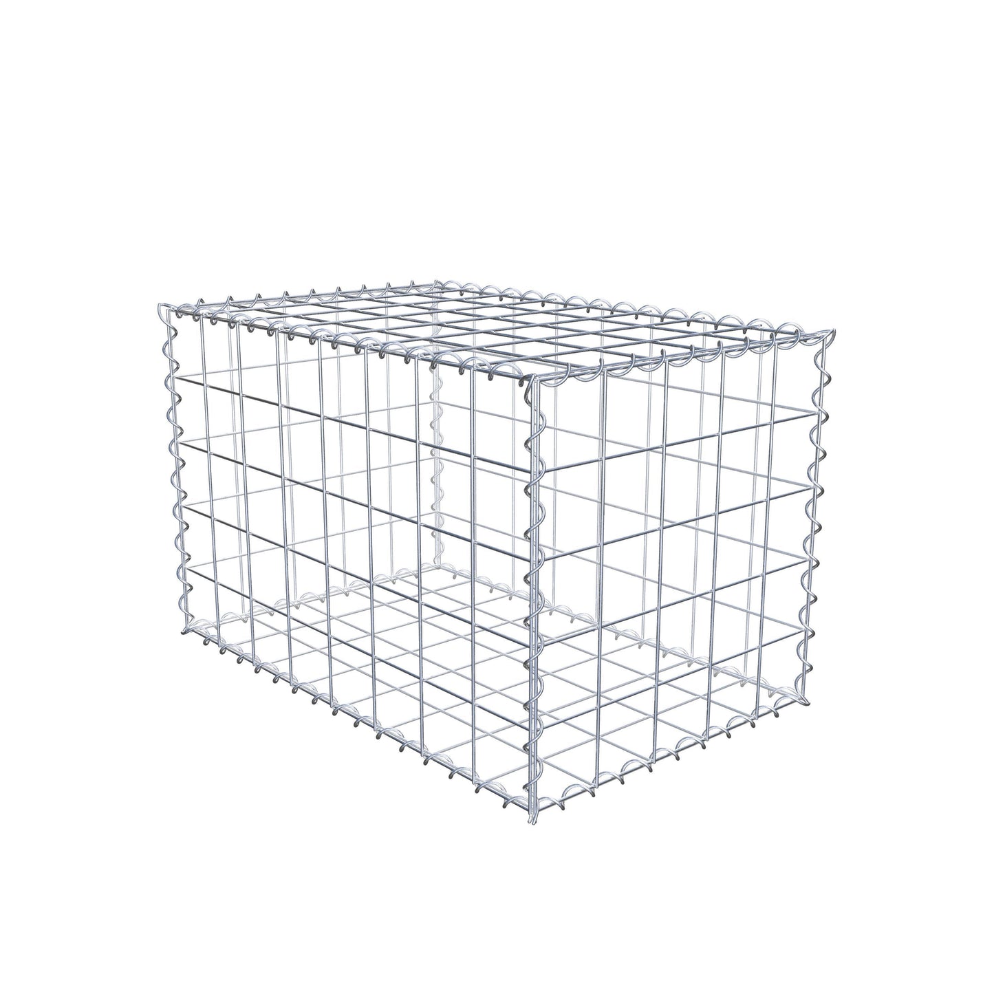 Gabion 80 cm x 50 cm x 50 cm (L x H x D), mesh size 10 cm x 10 cm, spiral