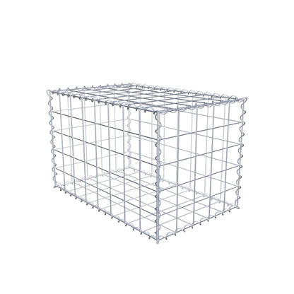 Gabion 80 cm x 50 cm x 50 cm (L x H x D), mesh size 10 cm x 10 cm, spiral