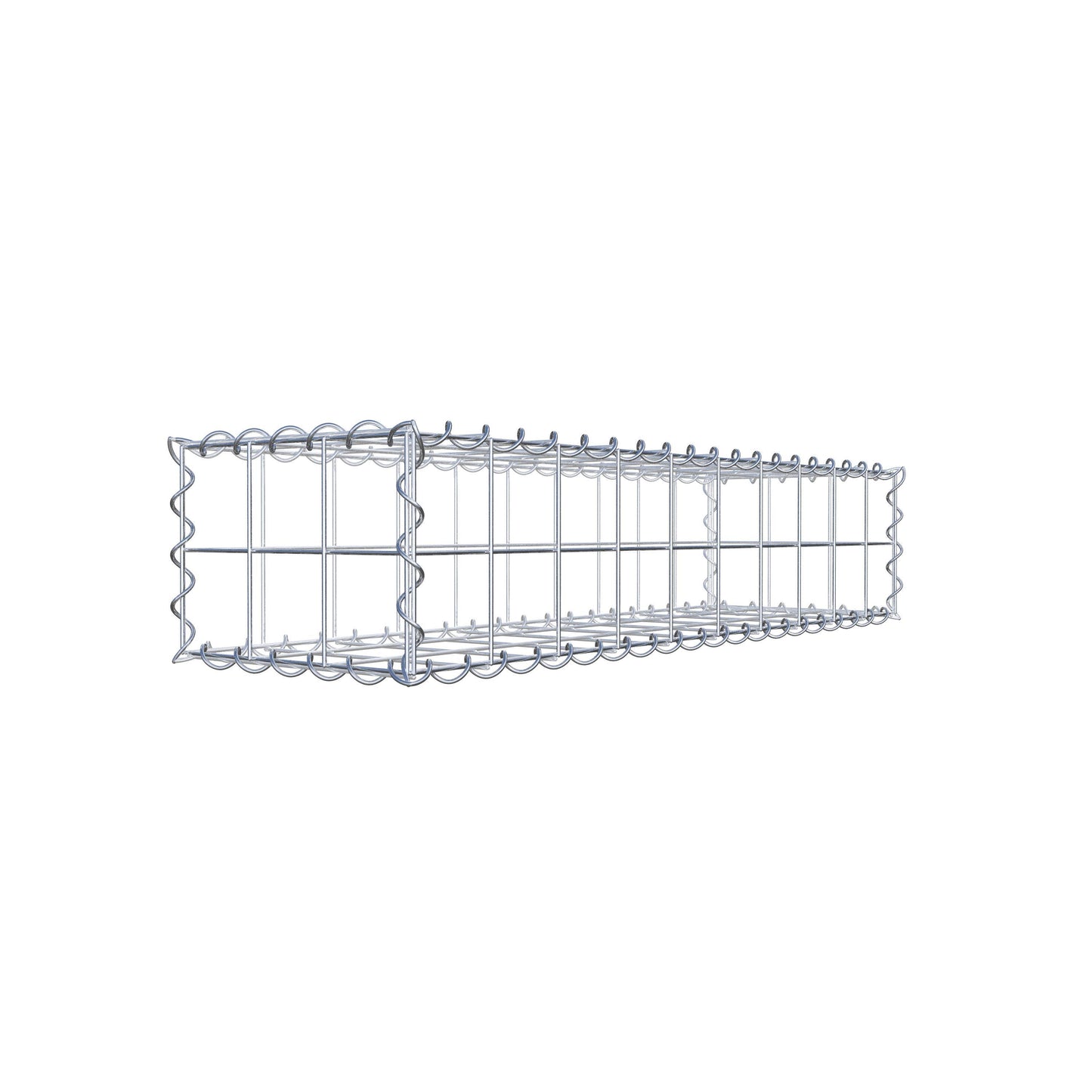 Gabbione 100 cm x 20 cm x 30 cm (L x H x P), maglia 10 cm x 10 cm, spirale