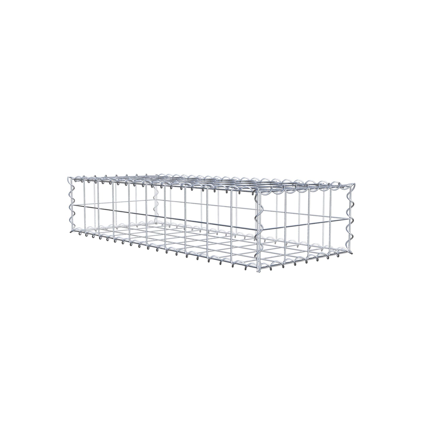 Gabion 100 cm x 20 cm x 40 cm (L x H x P), mailles 10 cm x 10 cm, spirale