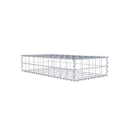 Gabione 100 cm x 20 cm x 50 cm (L x H x T), Maschenweite 10 cm x 10 cm, Spirale