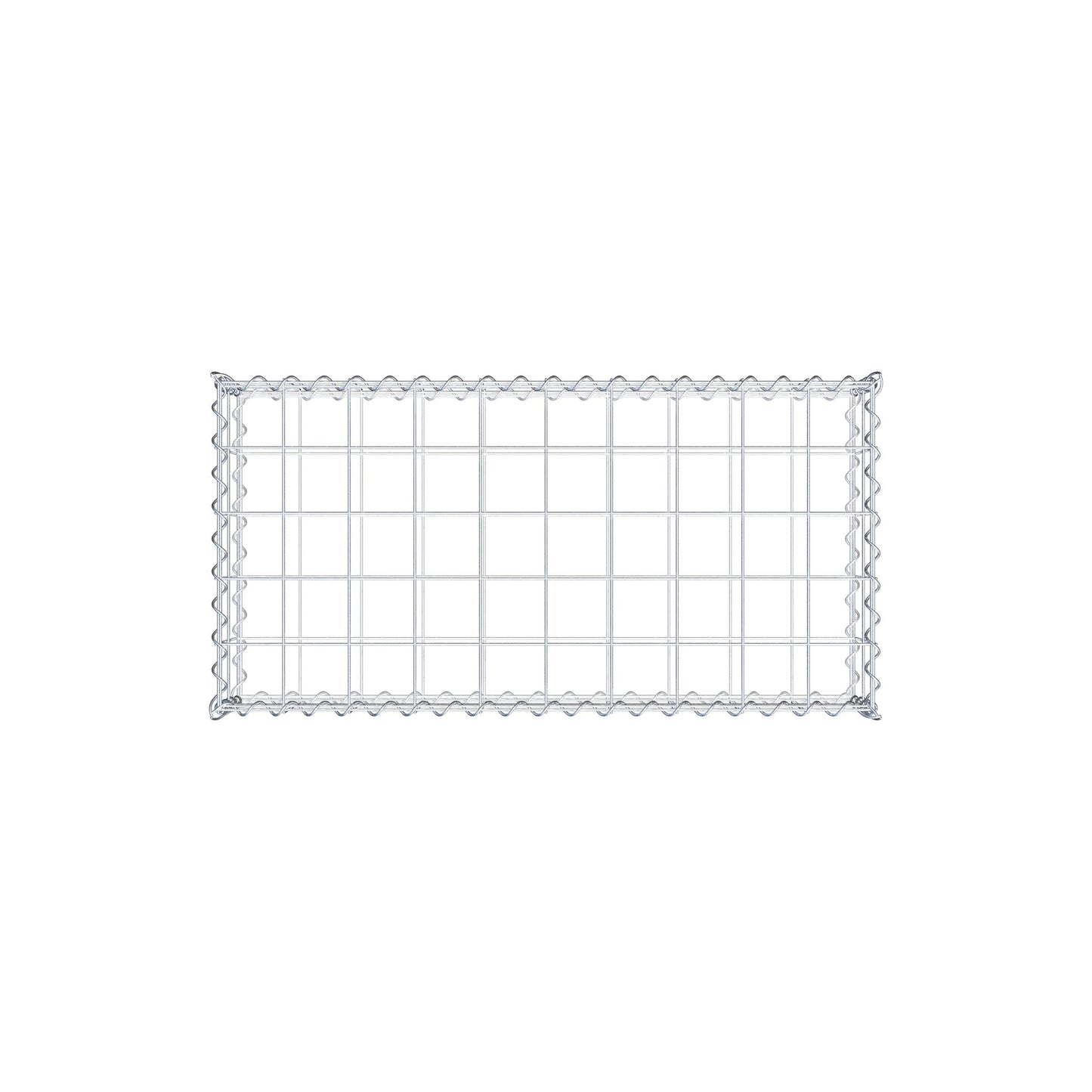 Gabione 100 cm x 20 cm x 50 cm (L x H x T), Maschenweite 10 cm x 10 cm, Spirale