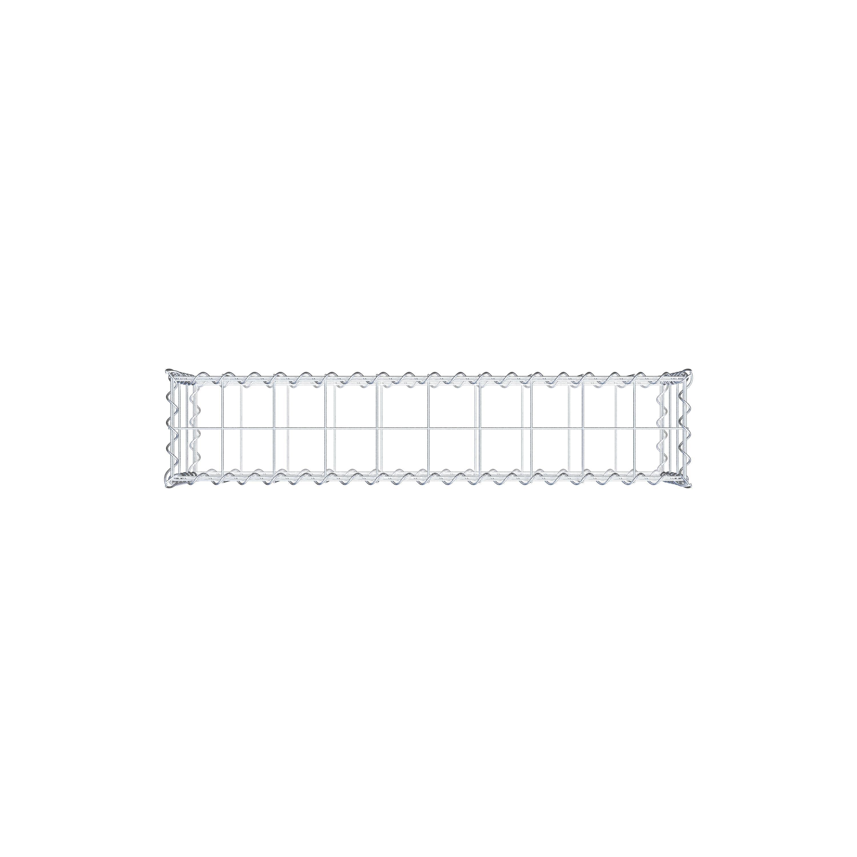 Gabione 100 cm x 30 cm x 20 cm (L x H x T), Maschenweite 10 cm x 10 cm, Spirale