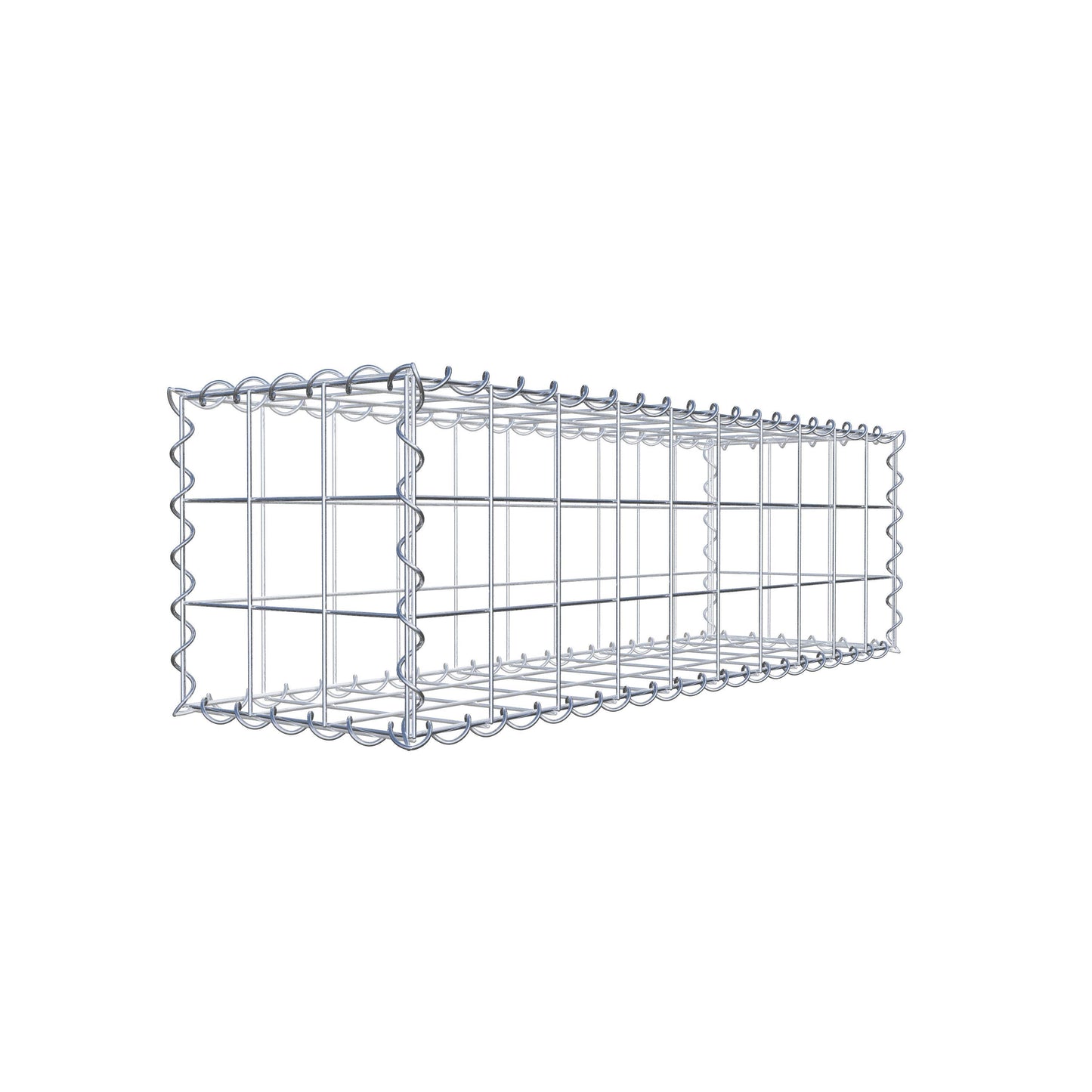 Gabion 100 cm x 30 cm x 30 cm (L x H x D), maskstorlek 10 cm x 10 cm, spiral