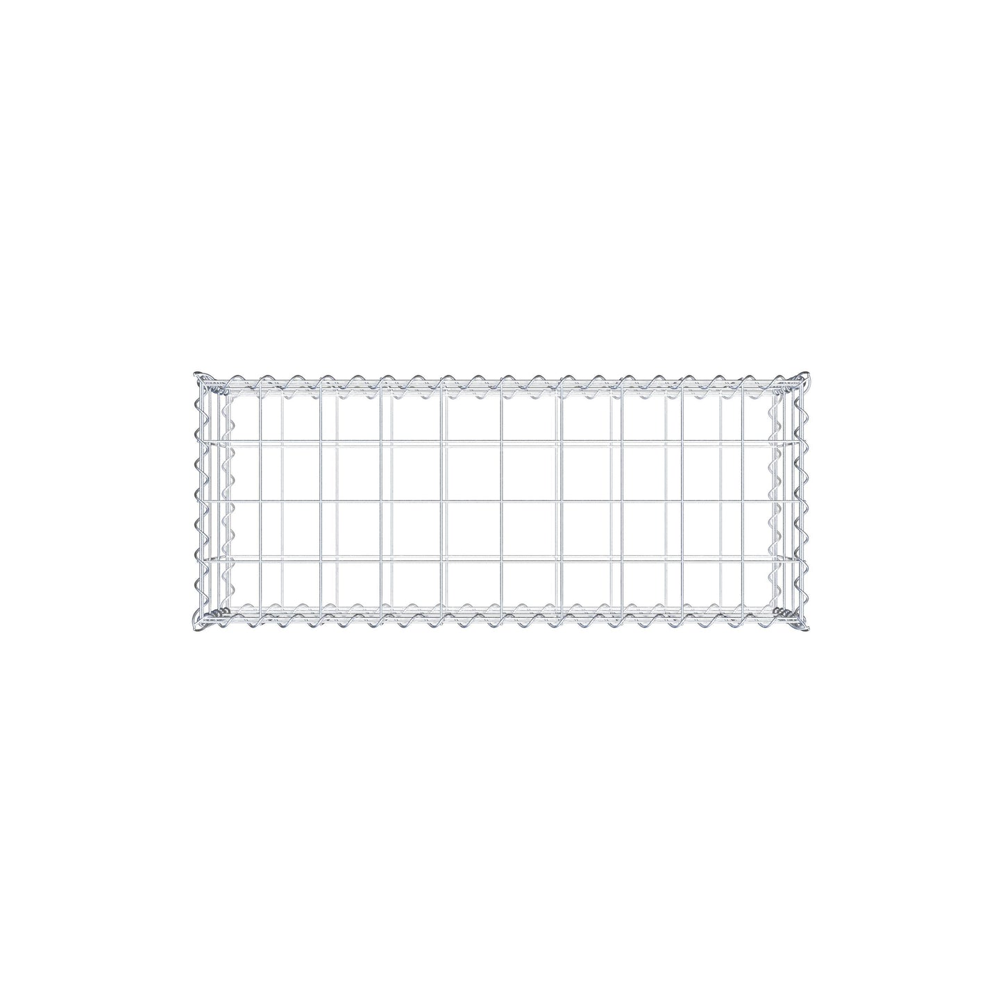Gabbione 100 cm x 30 cm x 40 cm (L x H x P), maglia 10 cm x 10 cm, spirale