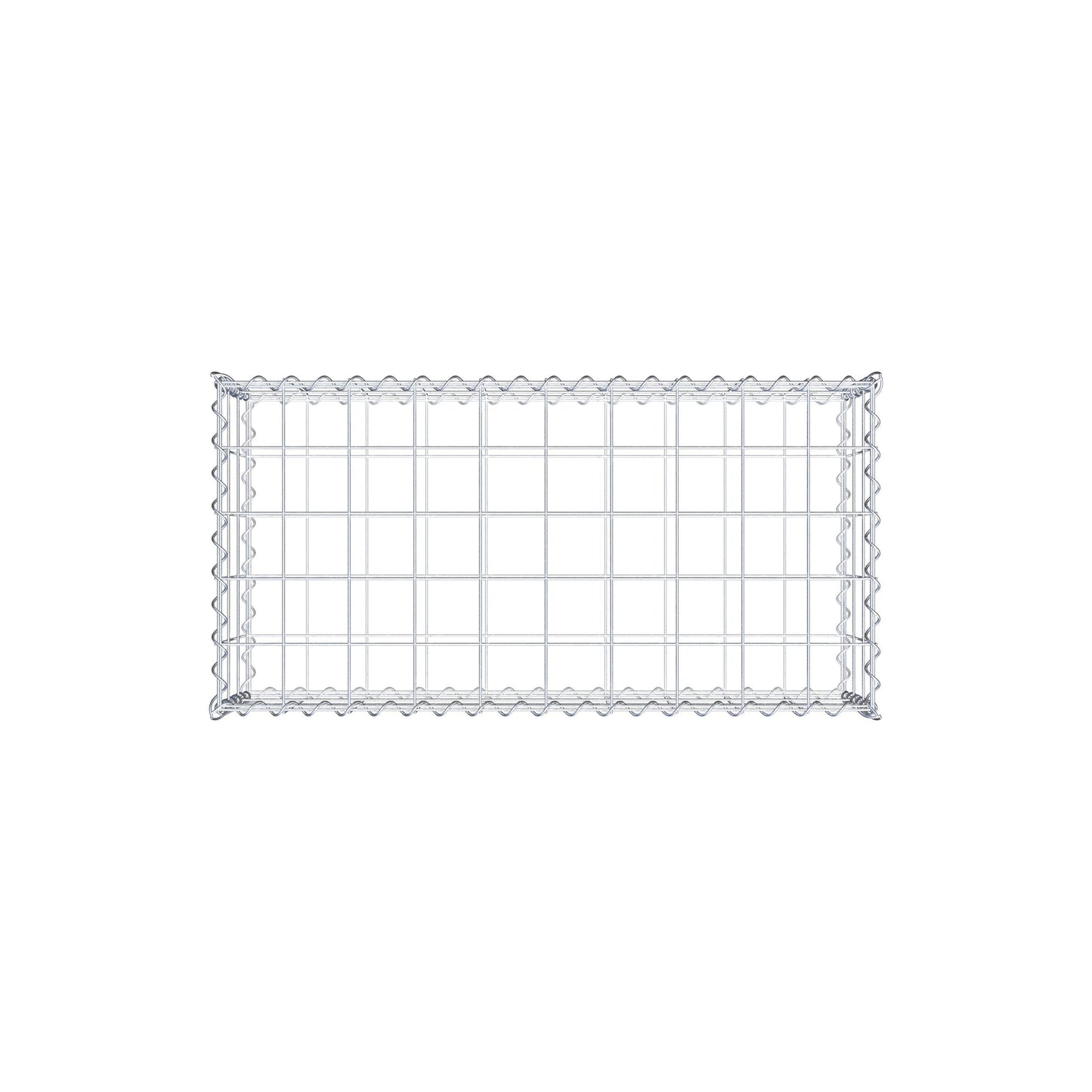 Gavión 100 cm x 30 cm x 50 cm (largo x alto x fondo), malla 10 cm x 10 cm, en espiral