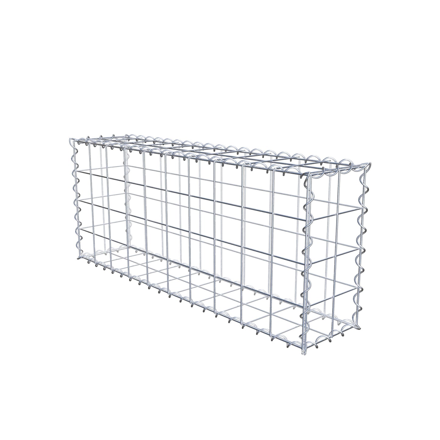 Gabion 100 cm x 40 cm x 20 cm (L x H x P), mailles 10 cm x 10 cm, spirale