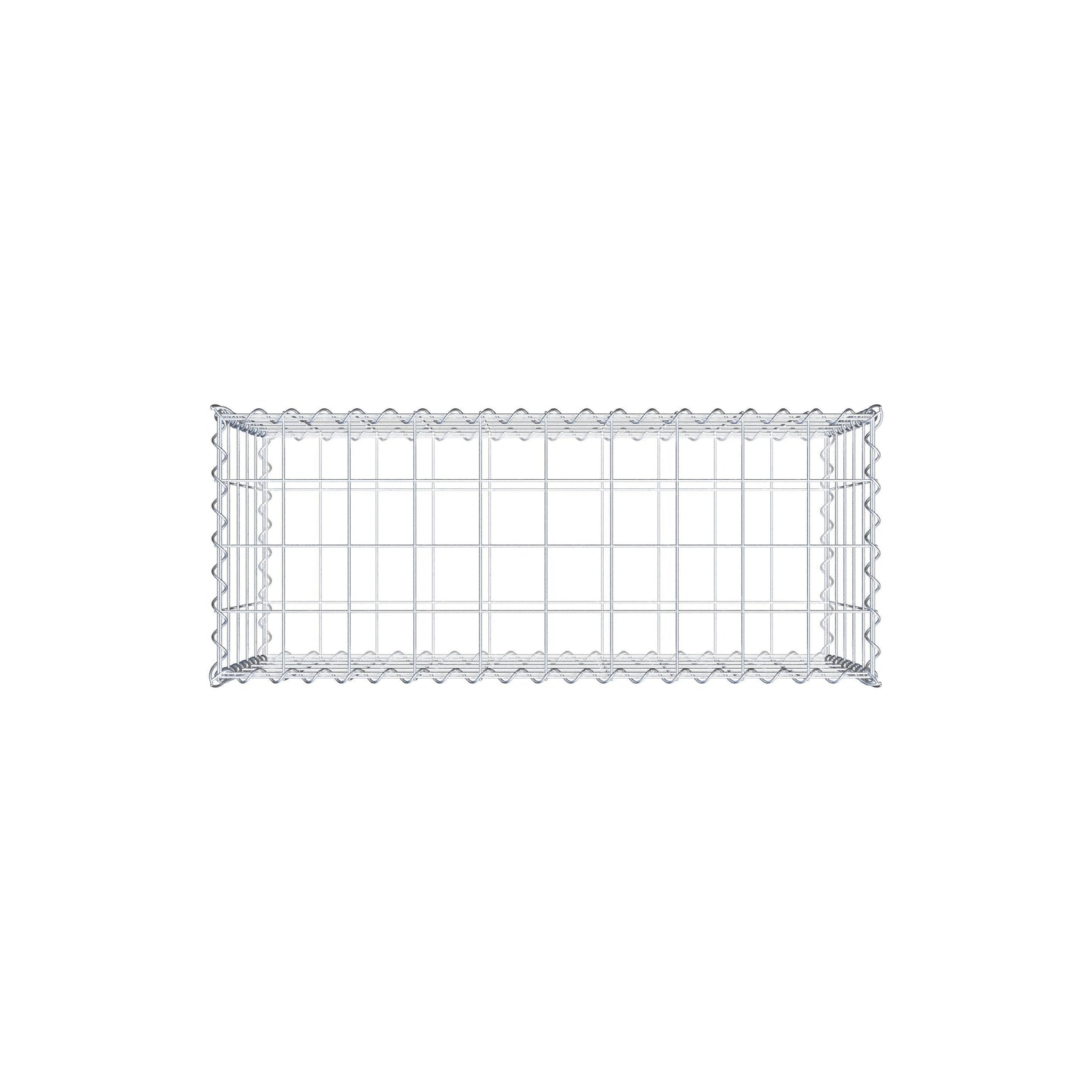 Gabbione 100 cm x 50 cm x 40 cm (L x H x P), maglia 10 cm x 10 cm, spirale