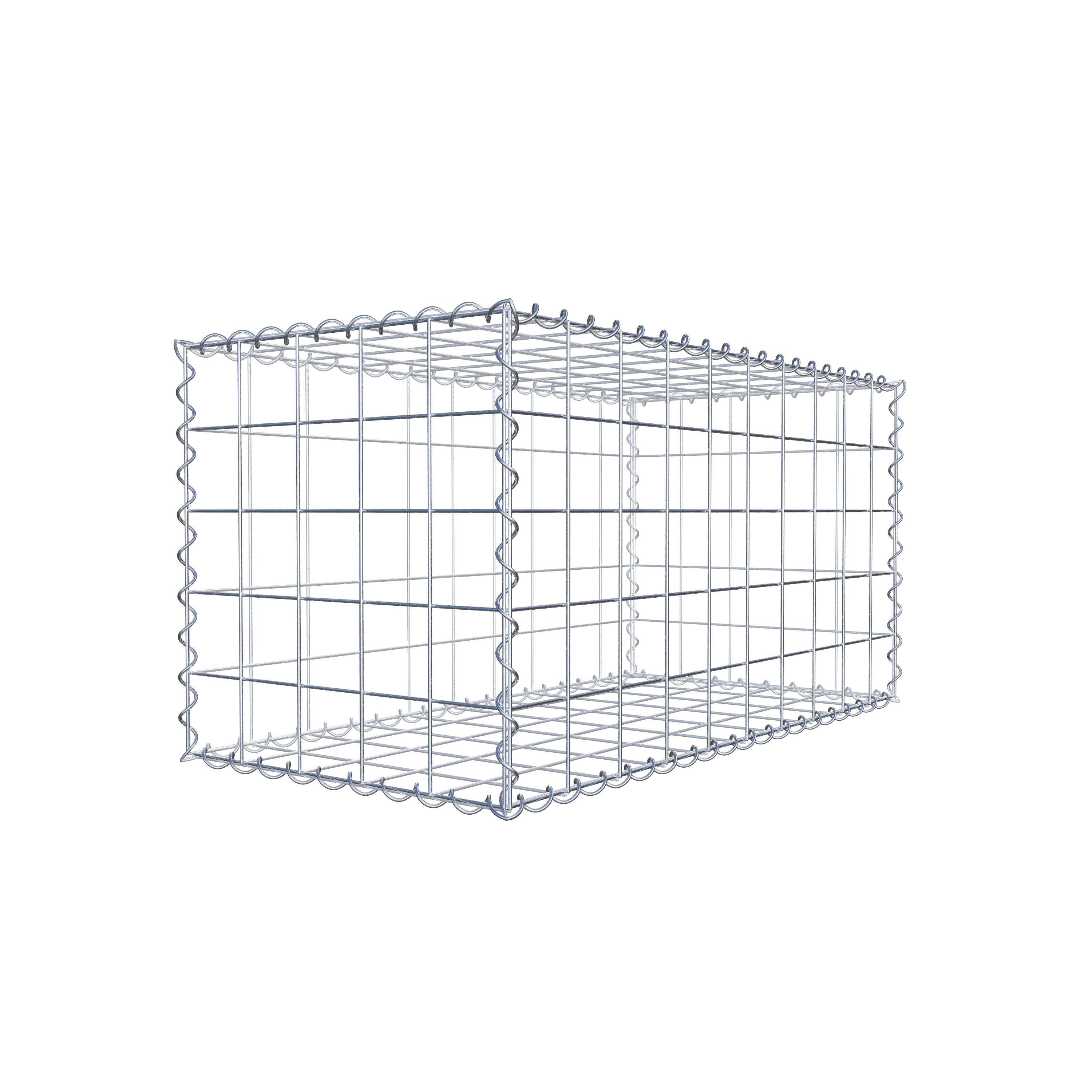 Gabion 100 cm x 50 cm x 50 cm (L x H x D), maskestørrelse 10 cm x 10 cm, spiral