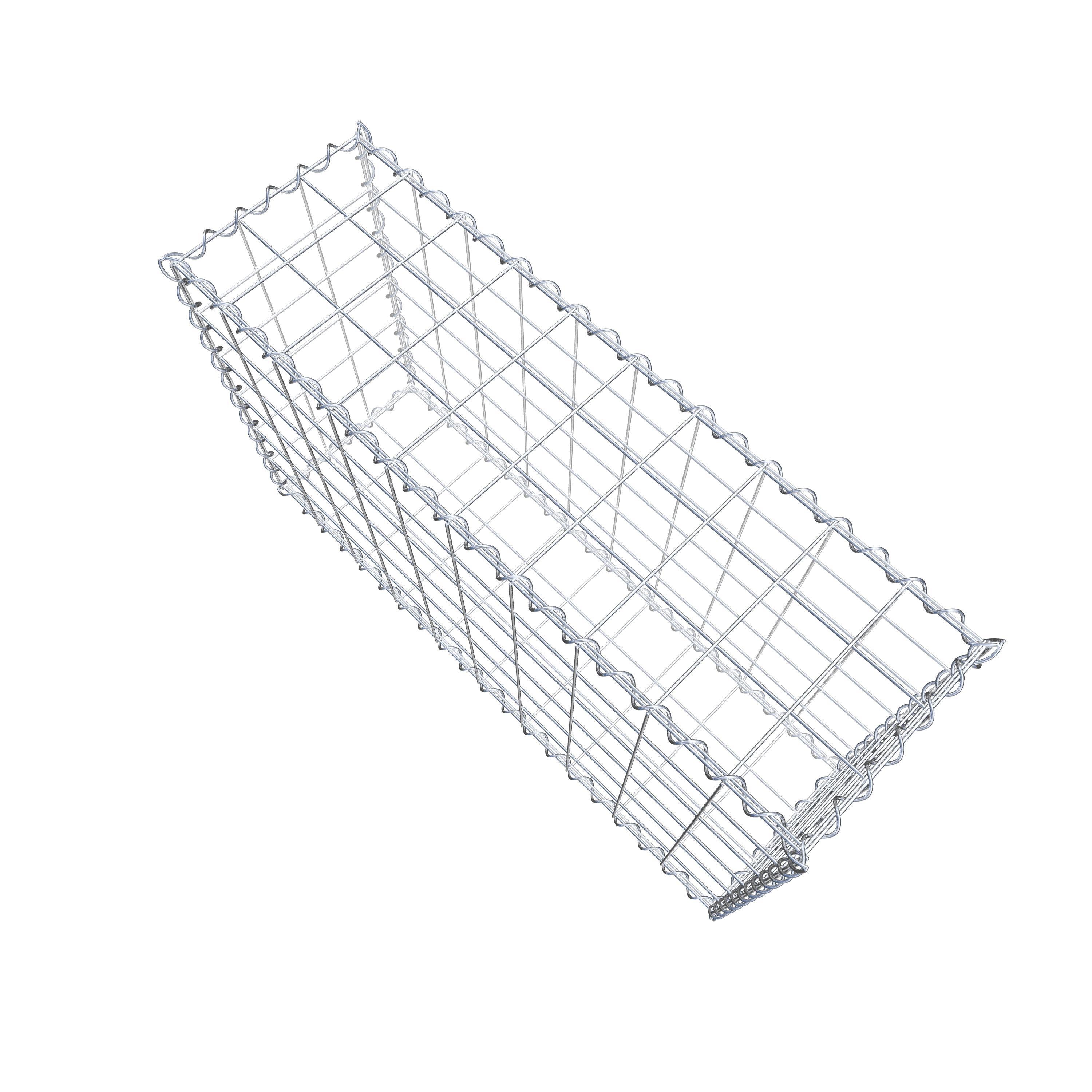 Gabion 100 cm x 60 cm x 30 cm (L x H x D), maskestørrelse 10 cm x 10 cm, spiral