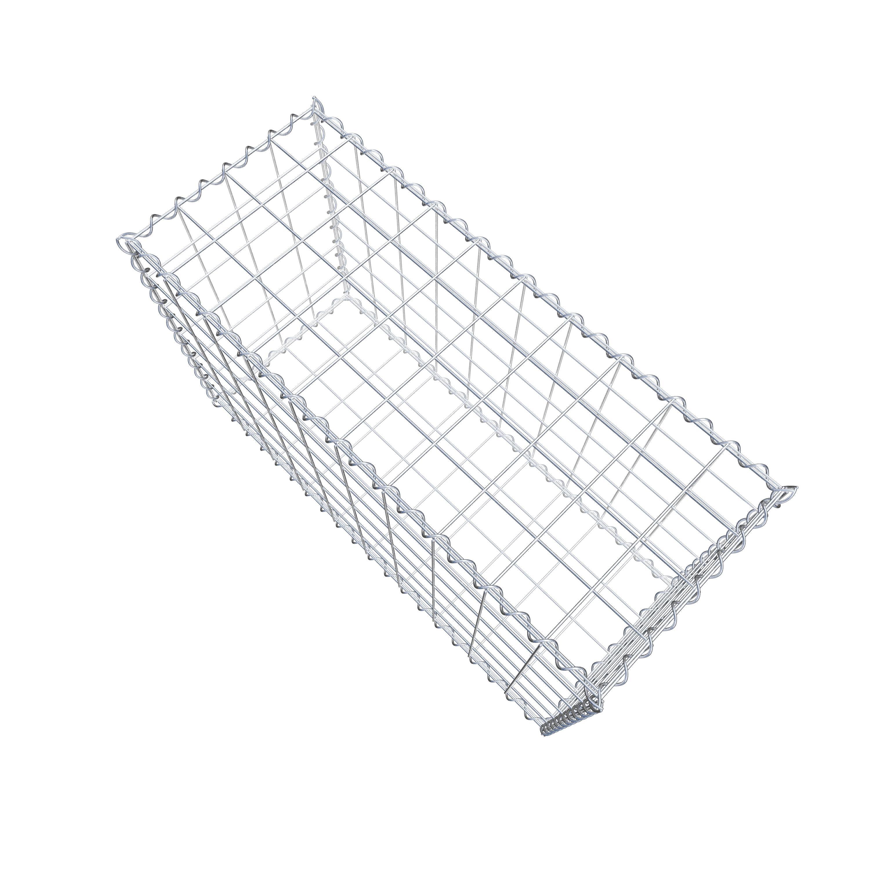 Gabion 100 cm x 60 cm x 40 cm (L x H x D), maskestørrelse 10 cm x 10 cm, spiral