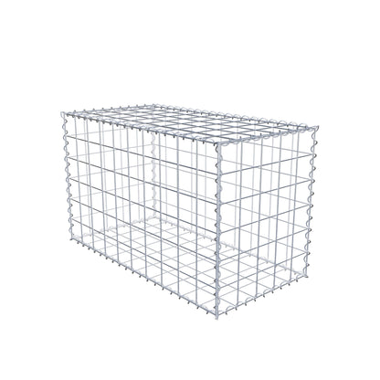 Gabion 100 cm x 60 cm x 50 cm (L x H x D), maskestørrelse 10 cm x 10 cm, spiral
