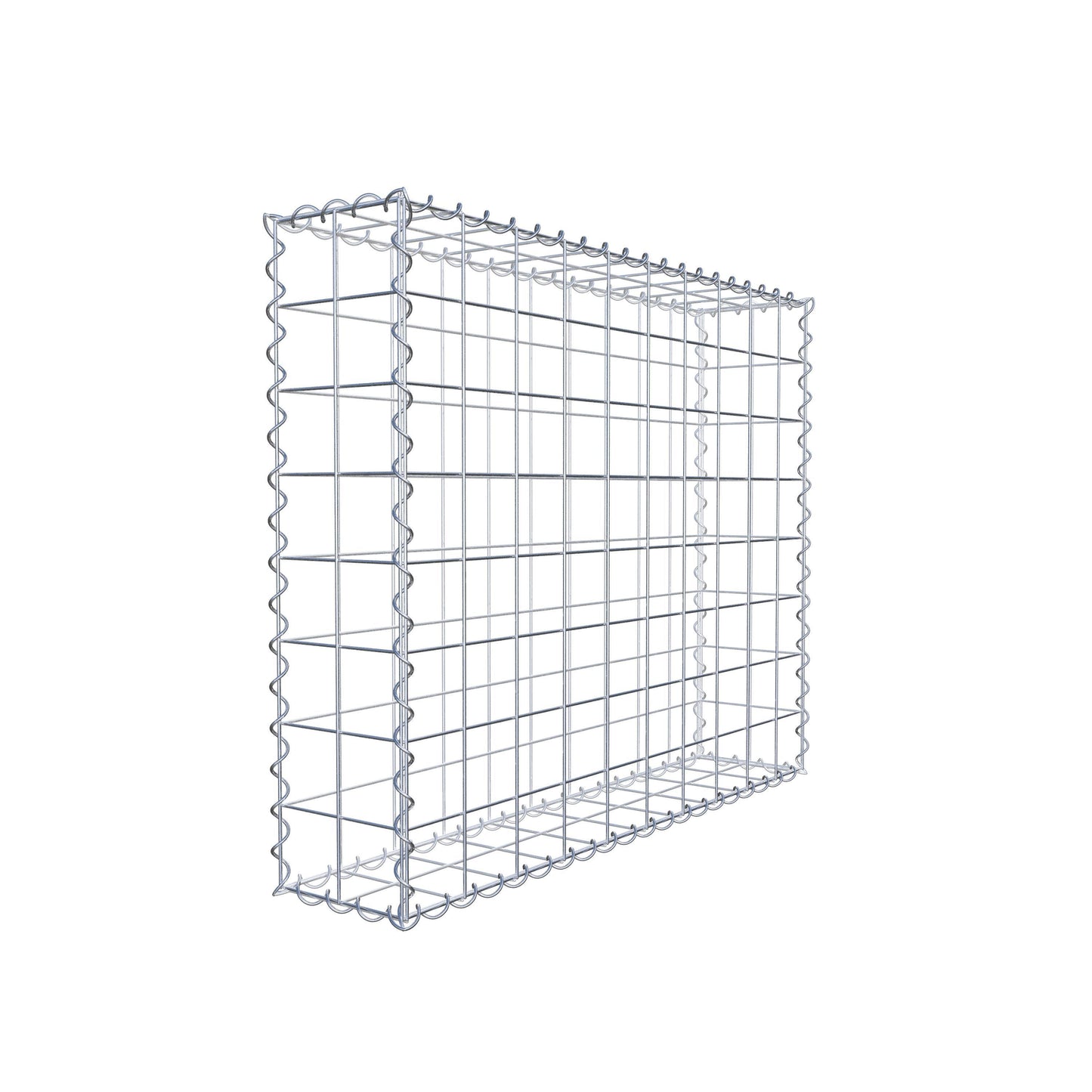 Gabion 100 cm x 80 cm x 20 cm (L x H x P), mailles 10 cm x 10 cm, spirale