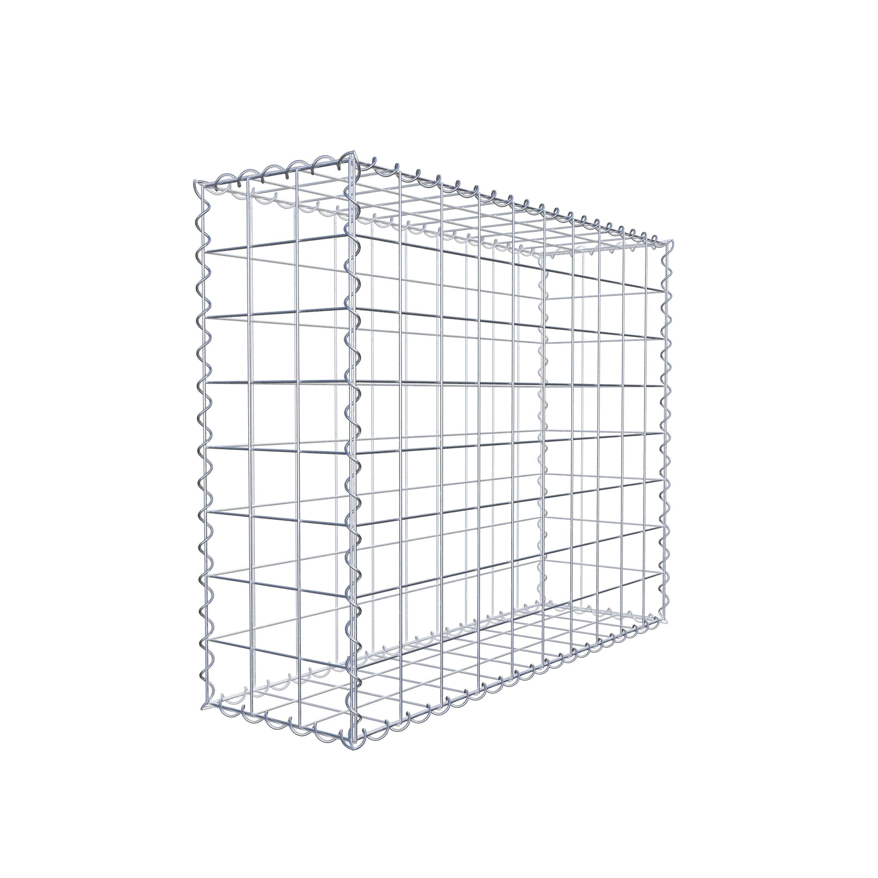 Gabion 100 cm x 80 cm x 30 cm (L x H x D), mesh size 10 cm x 10 cm, spiral