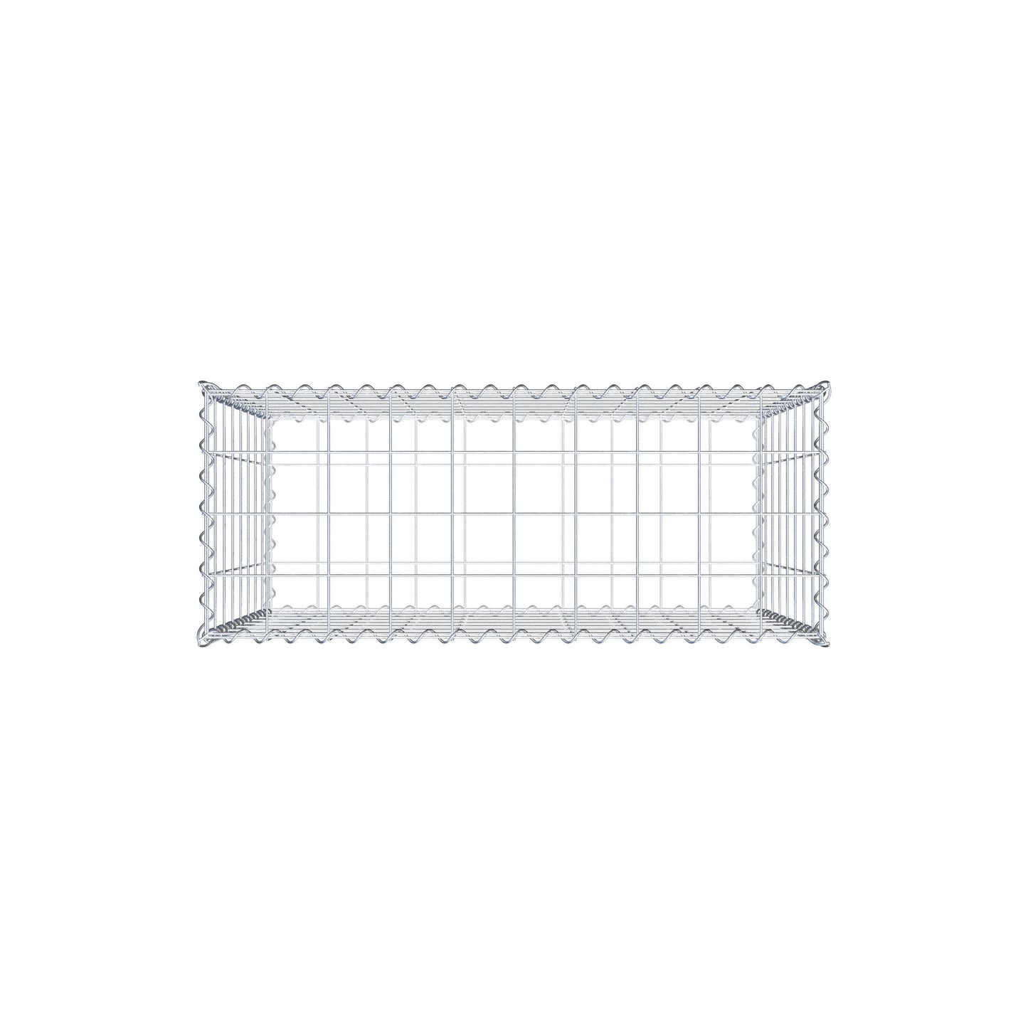Gabbione 100 cm x 80 cm x 40 cm (L x H x P), maglia 10 cm x 10 cm, spirale