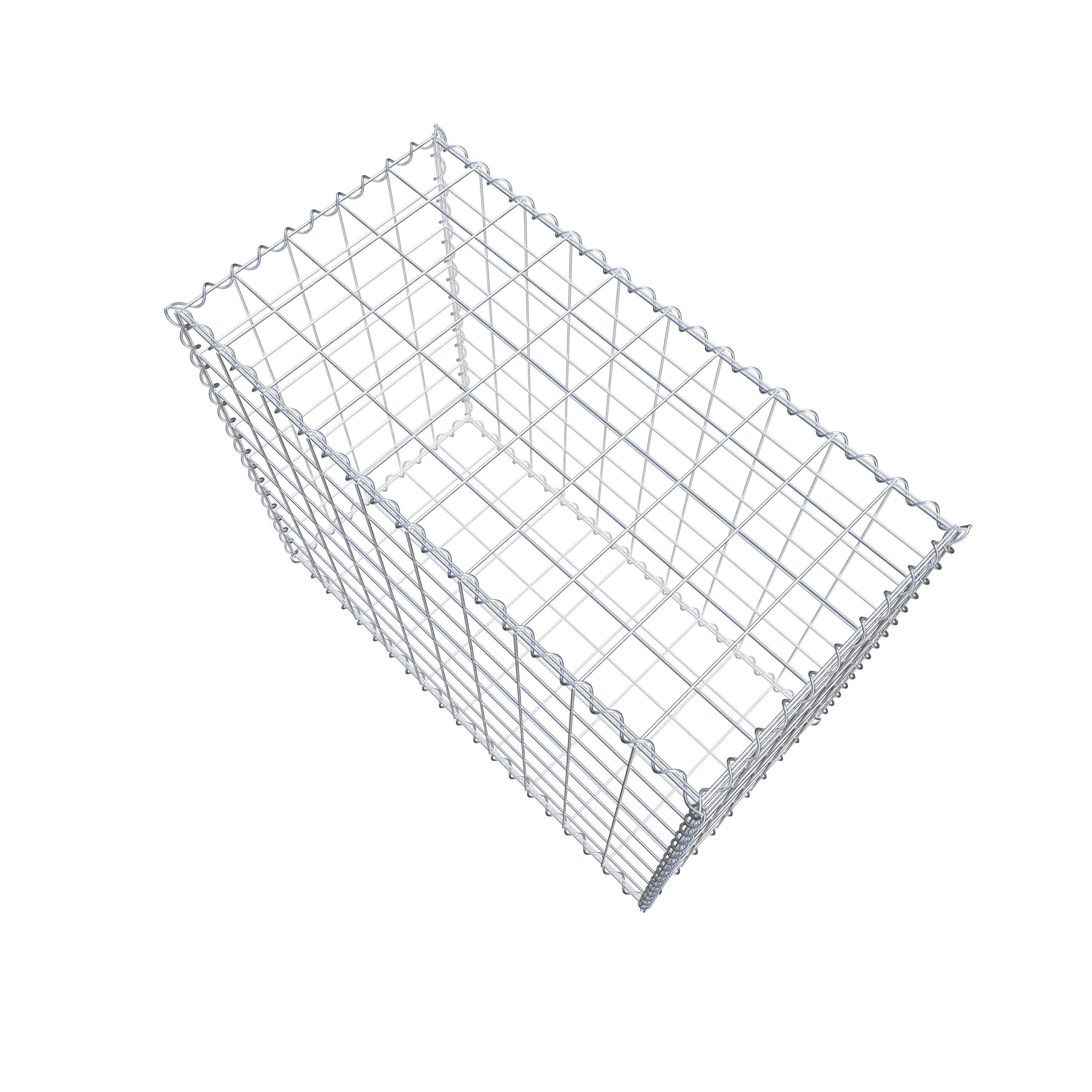 Gabion 100 cm x 80 cm x 50 cm (L x H x D), mesh size 10 cm x 10 cm, spiral