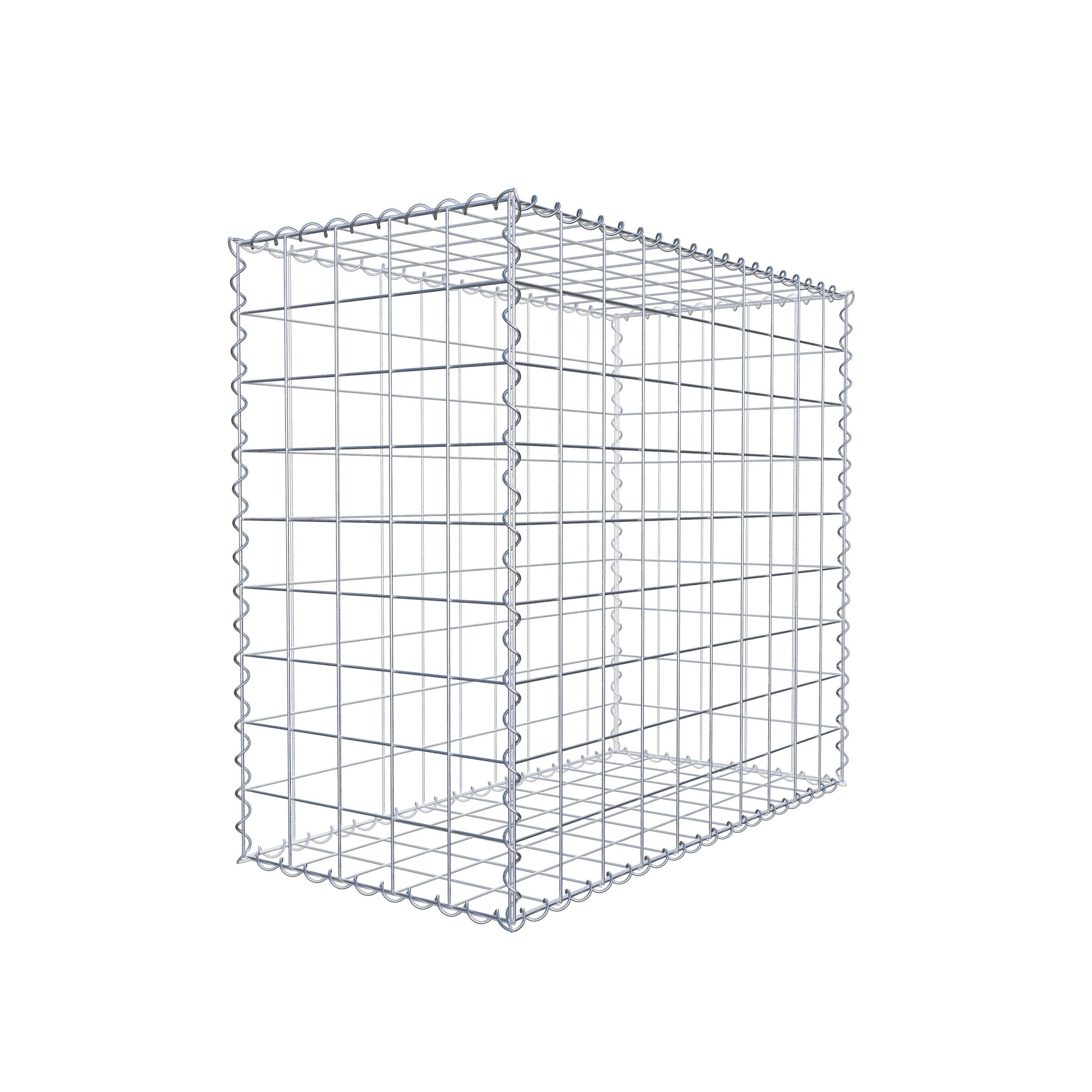 Gabion 100 cm x 90 cm x 50 cm (L x H x D), maskestørrelse 10 cm x 10 cm, spiral