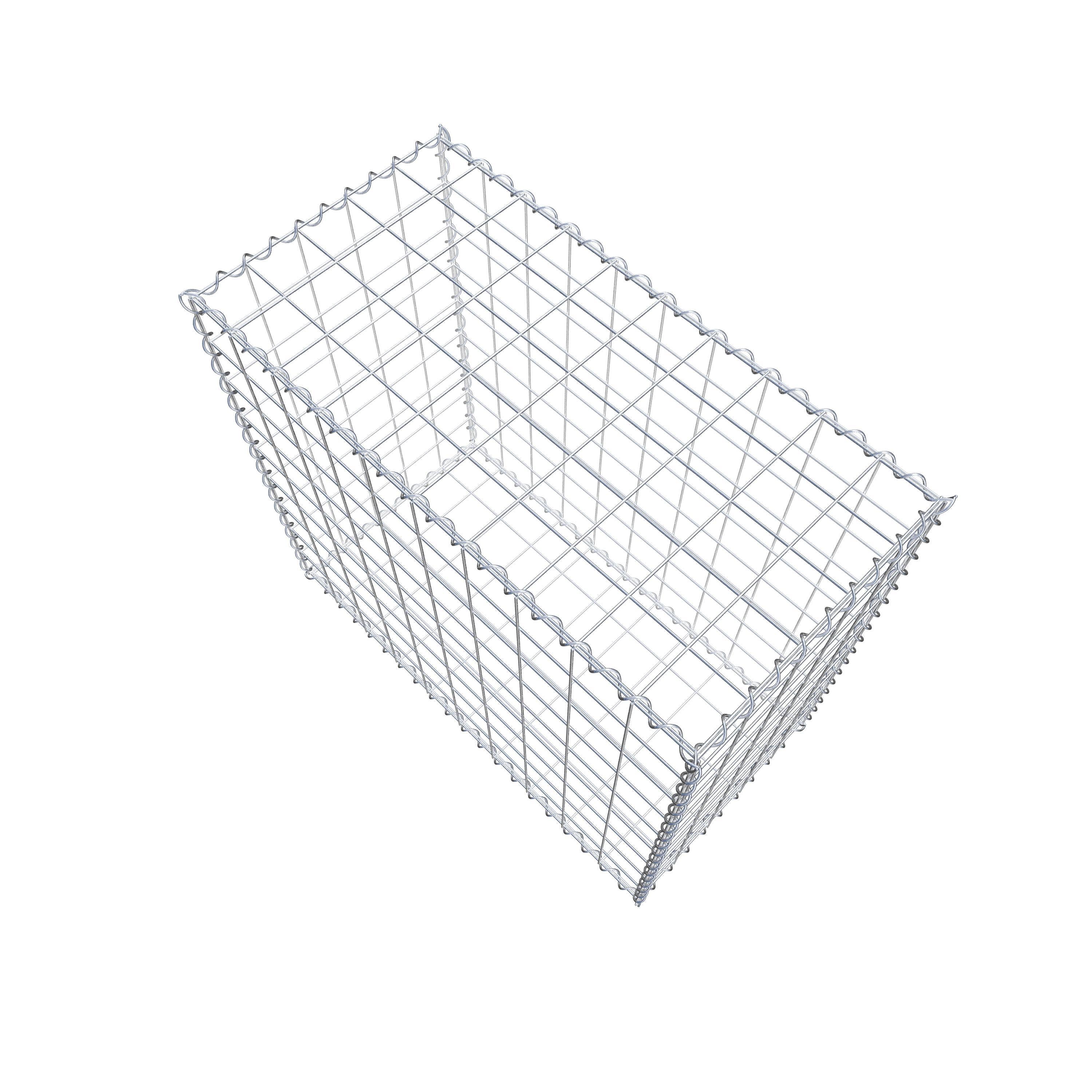 Gabion 100 cm x 90 cm x 50 cm (L x H x D), maskestørrelse 10 cm x 10 cm, spiral