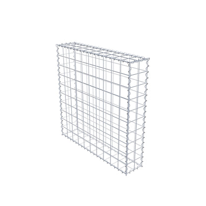 Gabion 100 cm x 100 cm x 20 cm (L x H x P), mailles 10 cm x 10 cm, spirale