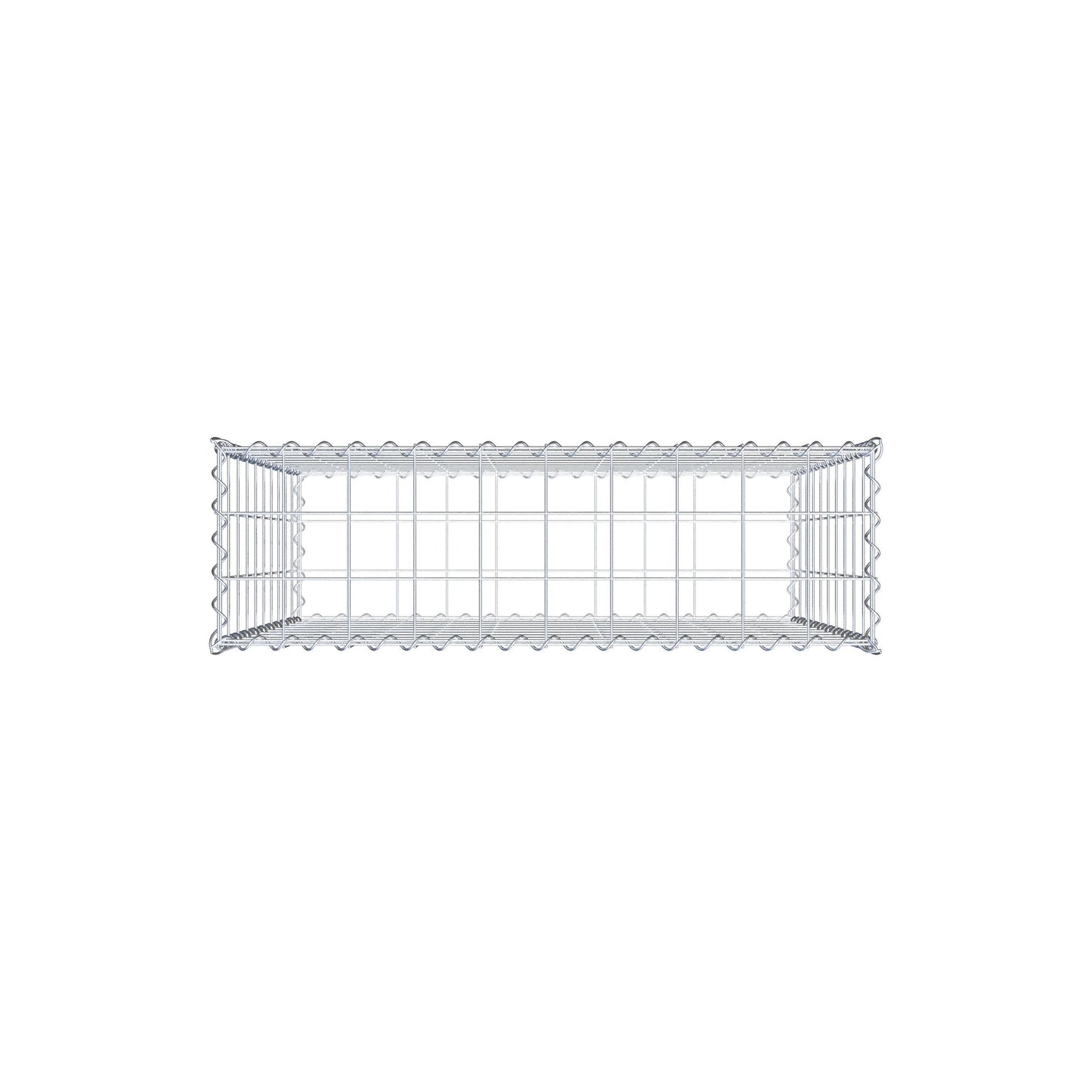 Gabione 100 cm x 100 cm x 30 cm (L x H x T), Maschenweite 10 cm x 10 cm, Spirale