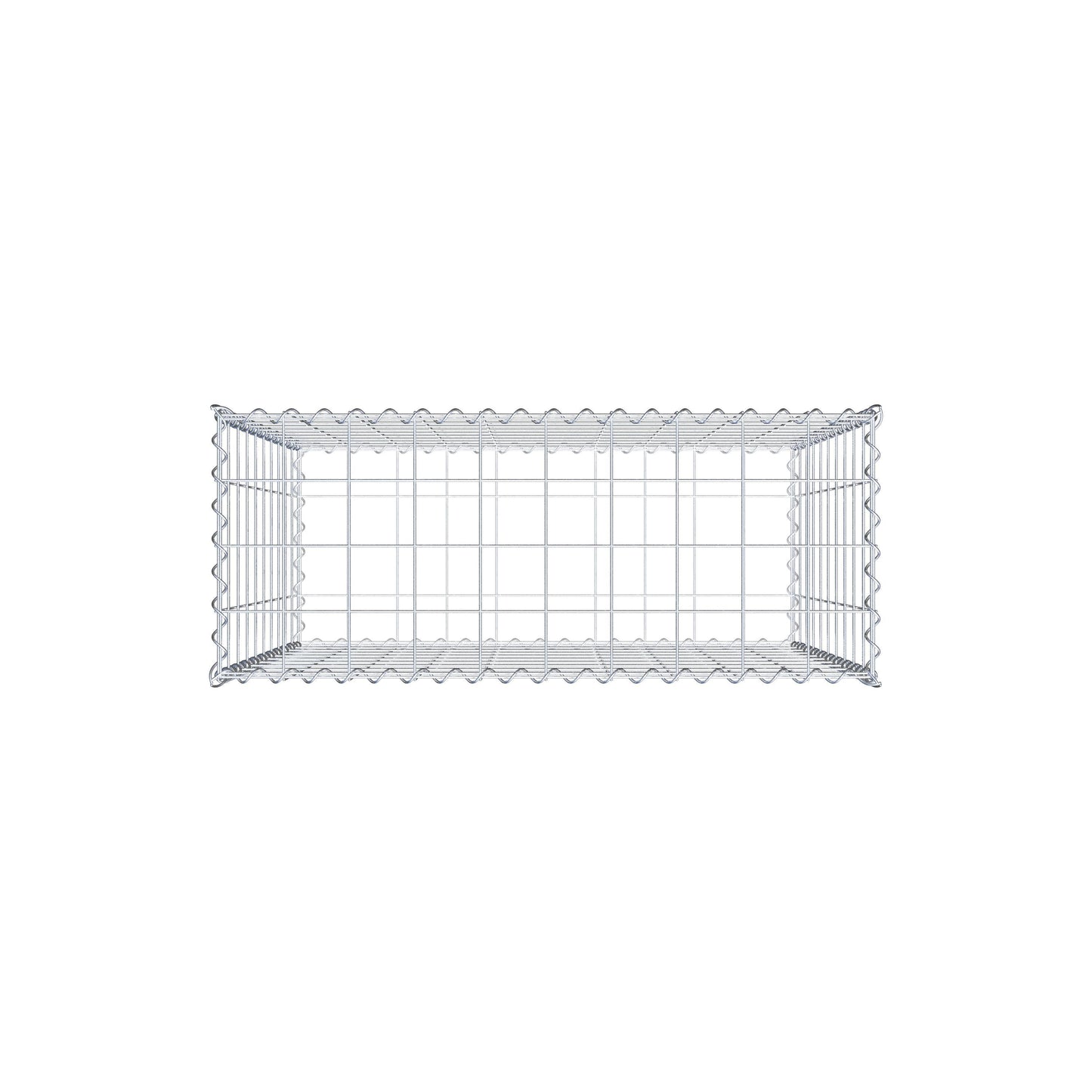 Gabbione 100 cm x 100 cm x 40 cm (L x H x P), maglia 10 cm x 10 cm, spirale
