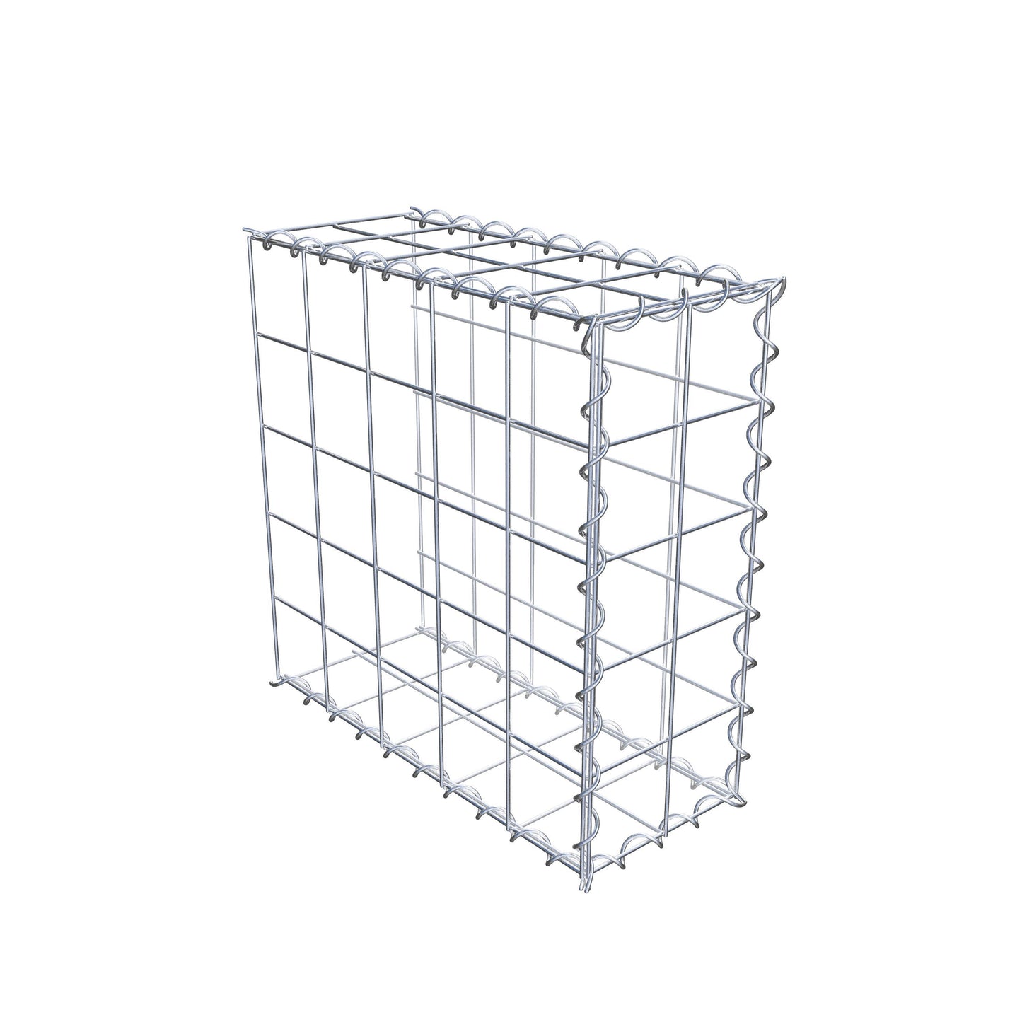 Opvokset gabion type 2 50 cm x 50 cm x 20 cm (L x H x D), maskestørrelse 10 cm x 10 cm, spiral