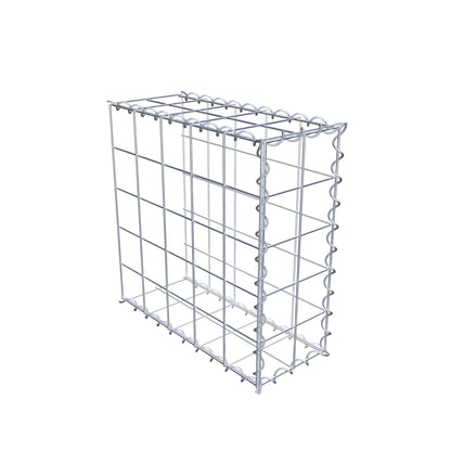 Opvokset gabion type 2 50 cm x 50 cm x 20 cm (L x H x D), maskestørrelse 10 cm x 10 cm, spiral